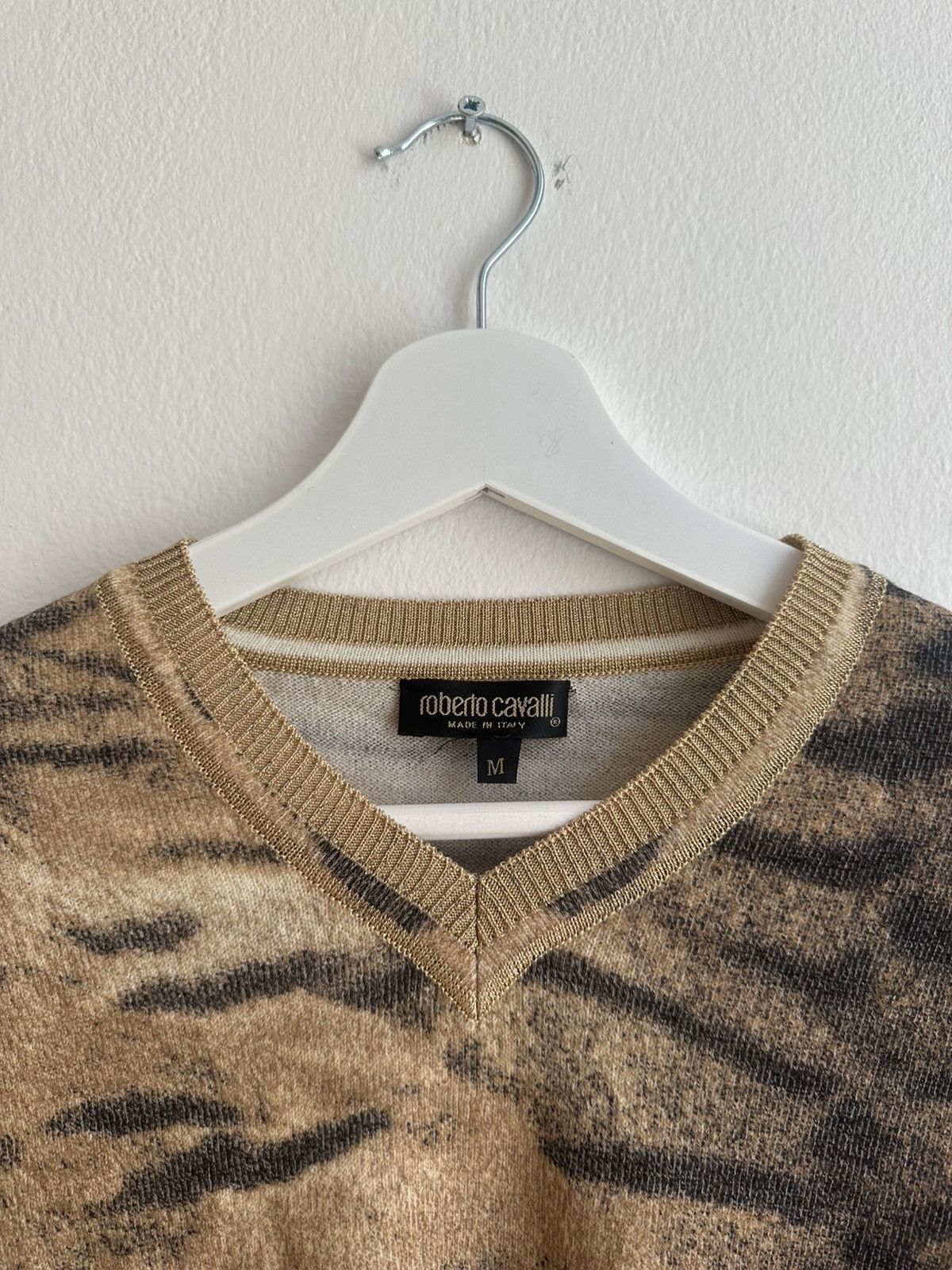 Roberto Cavalli Roberto Cavalli 90s Luxury Archive Tiger Print Sweater Size M / US 6-8 / IT 42-44 - 2 Thumbnail