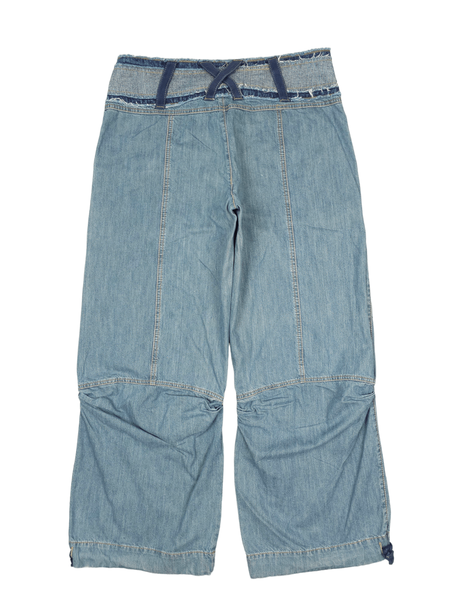 Japanese Brand × Vintage 💎 38/32 Crazy Y2K Baggy Cargo Oversized Denim Jeans Size US 38 / EU 54 - 3 Thumbnail
