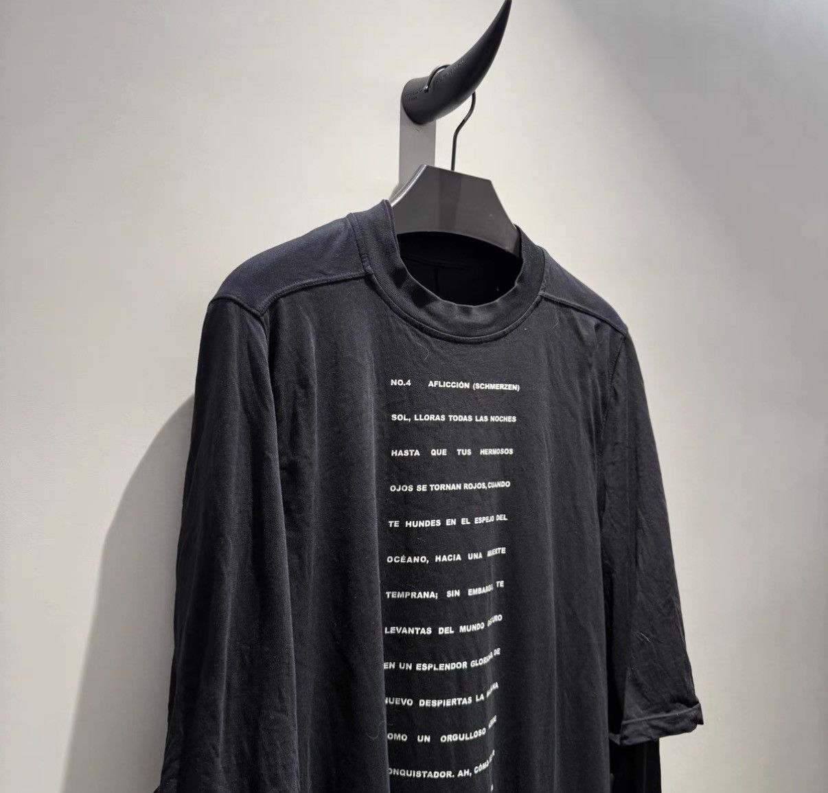 Rick Owens Rick Owens Slogan Layered-Look Base Layer Long Sleeve Size US XS / EU 42 / 0 - 2 Thumbnail