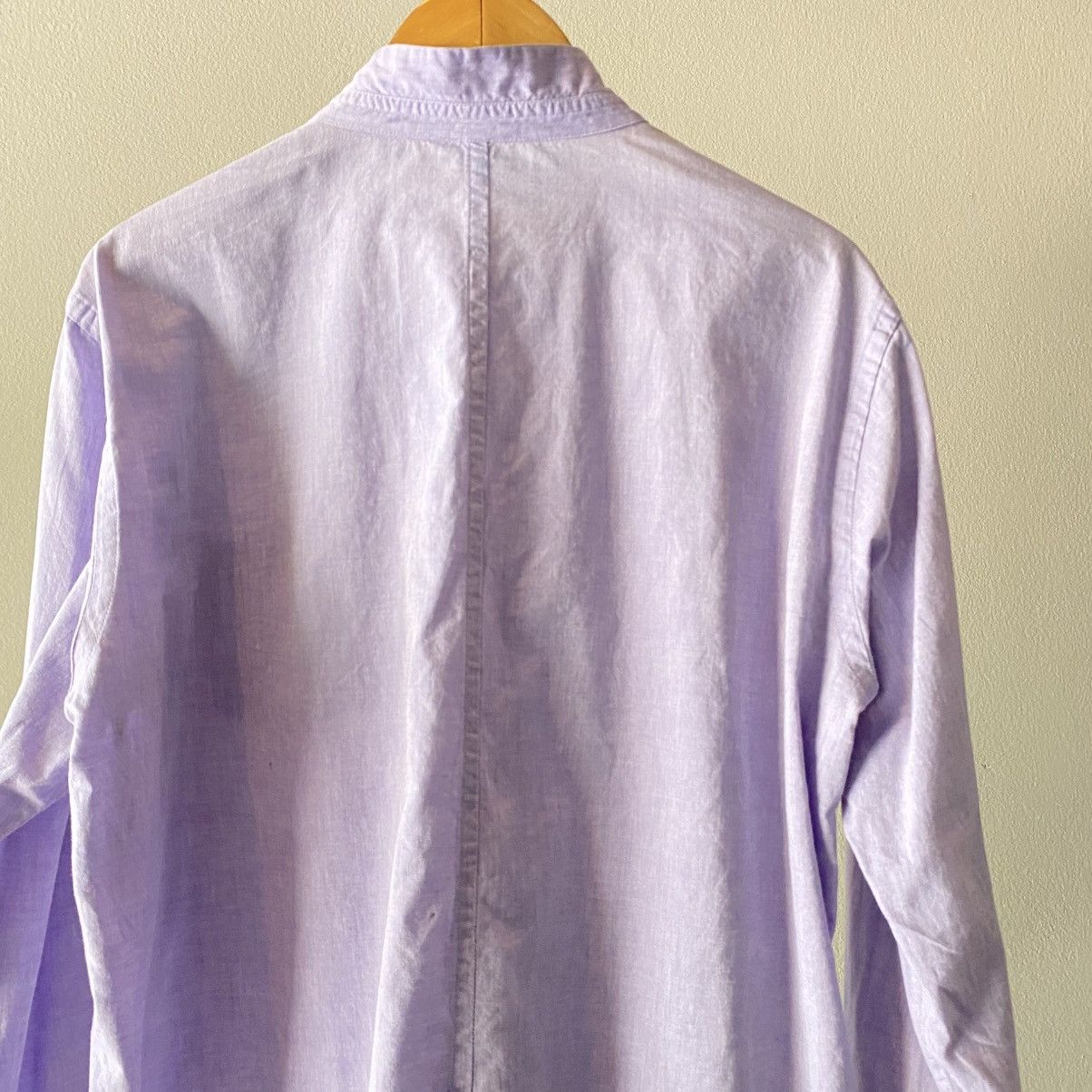 Frapbois FRAPBOIS Bright Lavender Mandarin Collar Button-Up Shirt Size M / US 6-8 / IT 42-44 - 10 Thumbnail