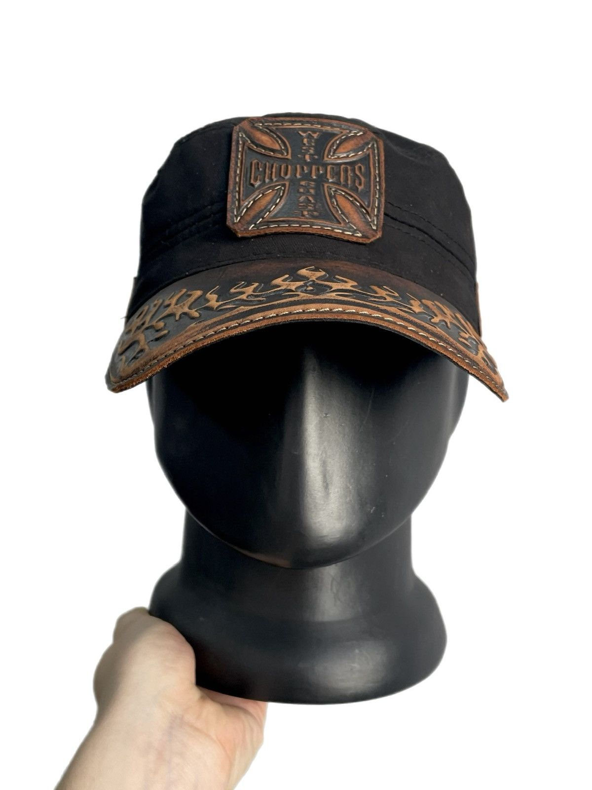 West Coast Choppers Patchwork west coast choppers cadet hat cap flames style Size ONE SIZE - 2 Thumbnail