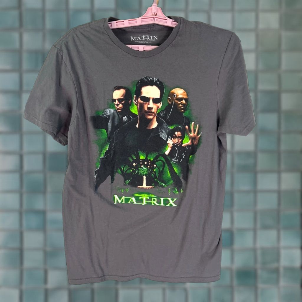 Vintage Matrix Move T Shirt Adult M Gray Graphic Tee Mens 90s Logo Cotton Short Sleeve Crew Neck Shirt Size US M / EU 48-50 / 2 - 1 Thumbnail