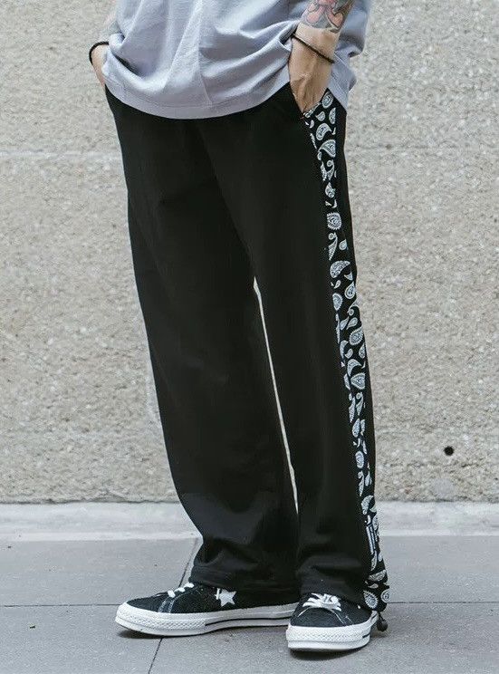Avant garde retro side paisley pants sweatpants jogger