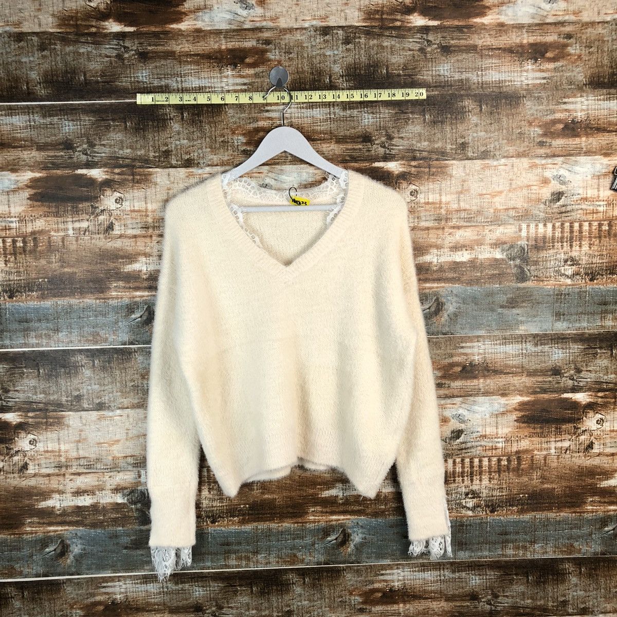 Homespun Knitwear × Japanese Brand Van Ake White Knitwear #A1823 Size M / US 6-8 / IT 42-44 - 1 Thumbnail