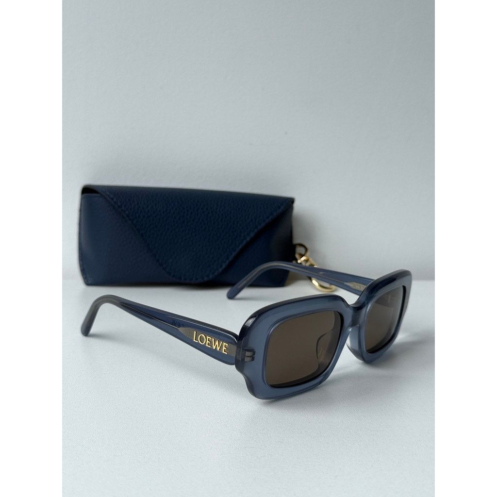Loewe NEW Loewe LW40158F Rectangular Sunglasses in Blue Size ONE SIZE - 3 Thumbnail