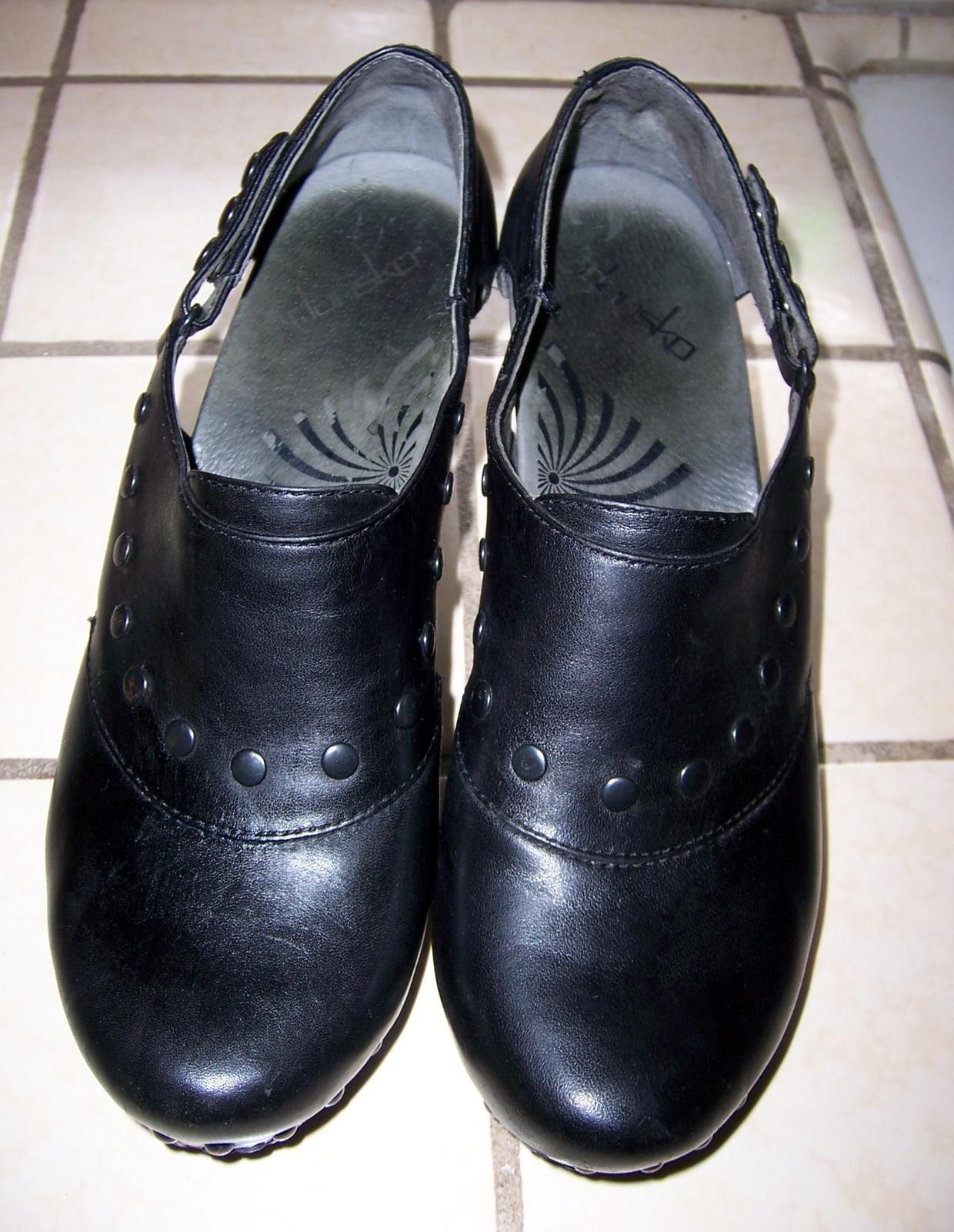 Dansko Dansko Ryder Black Leather Studded Heeled Clogs - US 9.5 Size US 9.5 / IT 39.5 - 1 Thumbnail
