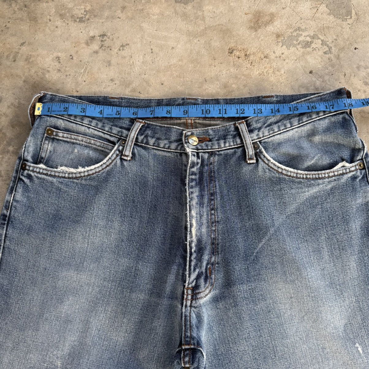 Wrangler W36x31.5 Vintage Wrangler Faded Mud Wash Denim Jean pants Size US 36 / EU 52 - 6 Thumbnail