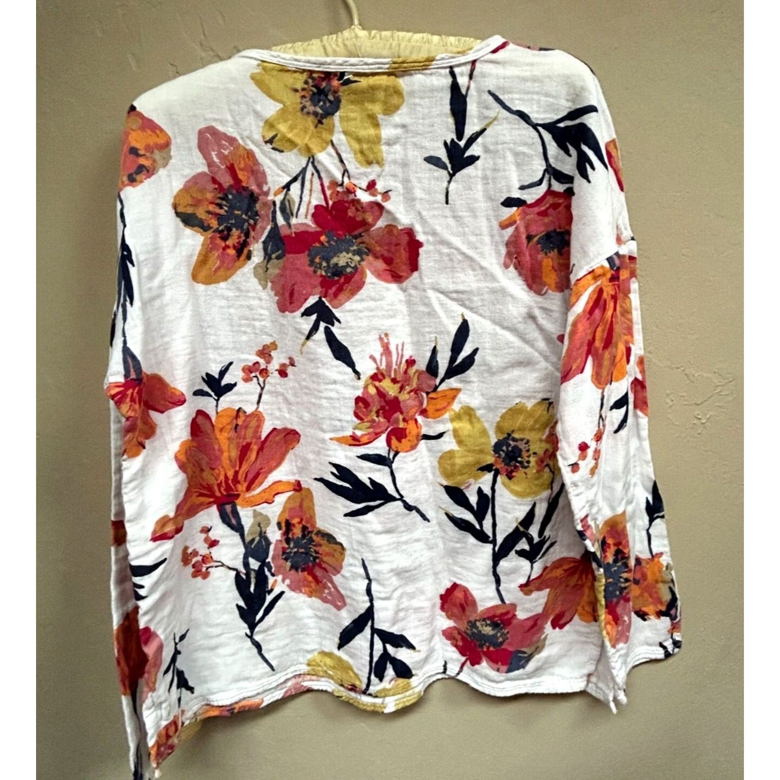 Coldwater Creek Coldwater Creek Womens Gauze Top XS Drop Shoulder Casual Summer Breeze T-Shirt Multicolor Floral Size XS / US 0-2 / IT 36-38 - 2 Thumbnail