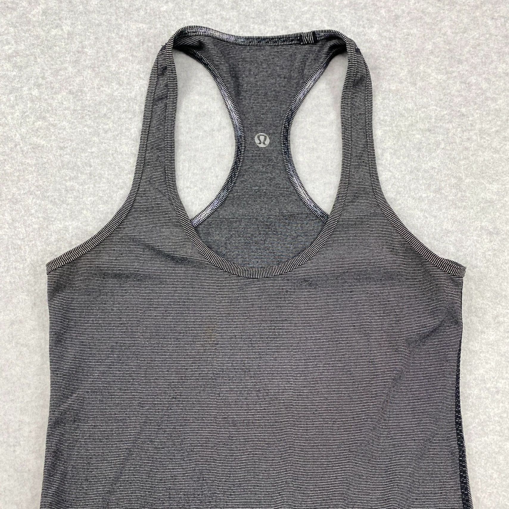 Lululemon Lululemon Cool Racerback Tank Womens 6 Black Striped Stretch Pullover Active Size M / US 6-8 / IT 42-44 - 2 Thumbnail