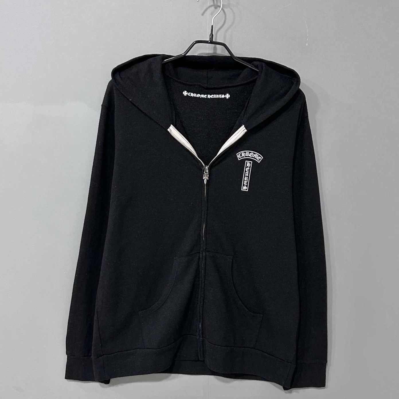 Chrome Hearts Chrome Hearts Black Big Cross Silver Zipper Vines Hoodie M Size M / US 6-8 / IT 42-44 - 1 Thumbnail