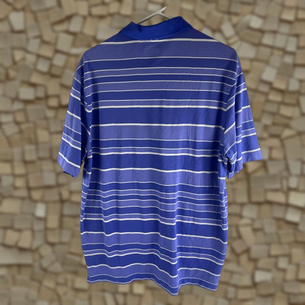 Nike Nike Polo Shirt Golf Dri-Fit Tour Performance Men L Blue Striped Shirt Size US L / EU 52-54 / 3 - 1 Thumbnail
