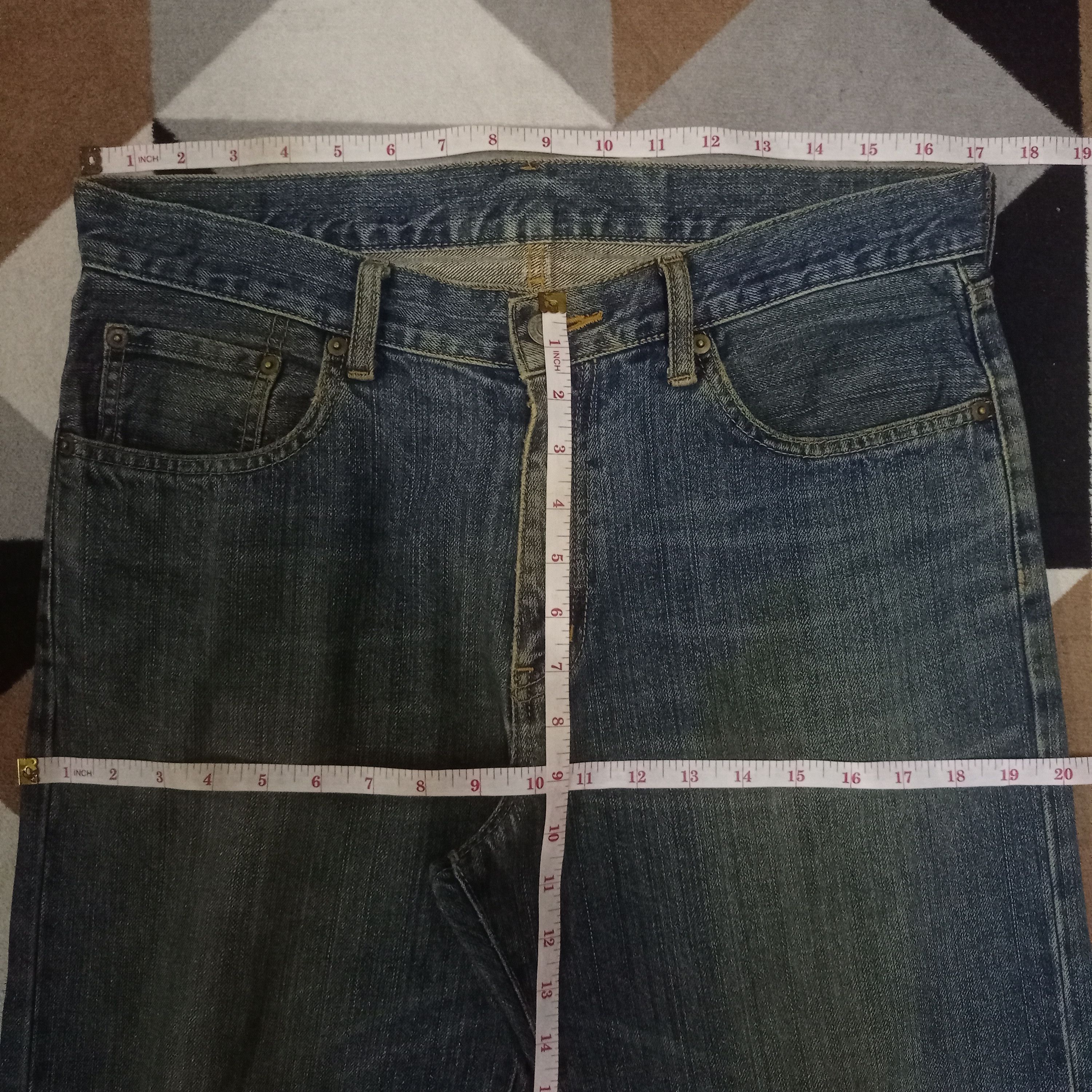 Uniqlo Vintage Japanese Uniqlo Mud Wash Distressed Baggy Jeans Size US 34 / EU 50 - 8 Thumbnail