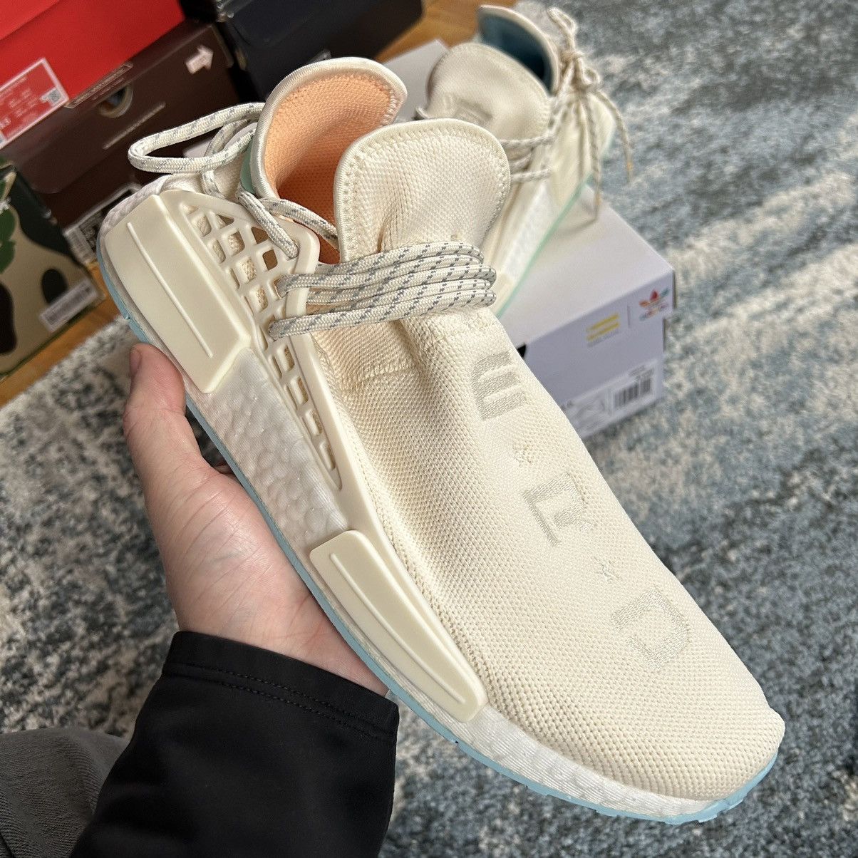 Adidas × Pharrell GW0246 HUMAN RACE NMD NERD CHALK WHiTE GLOW ORANGE MiNT Size US 10.5 / EU 43-44 - 5 Thumbnail