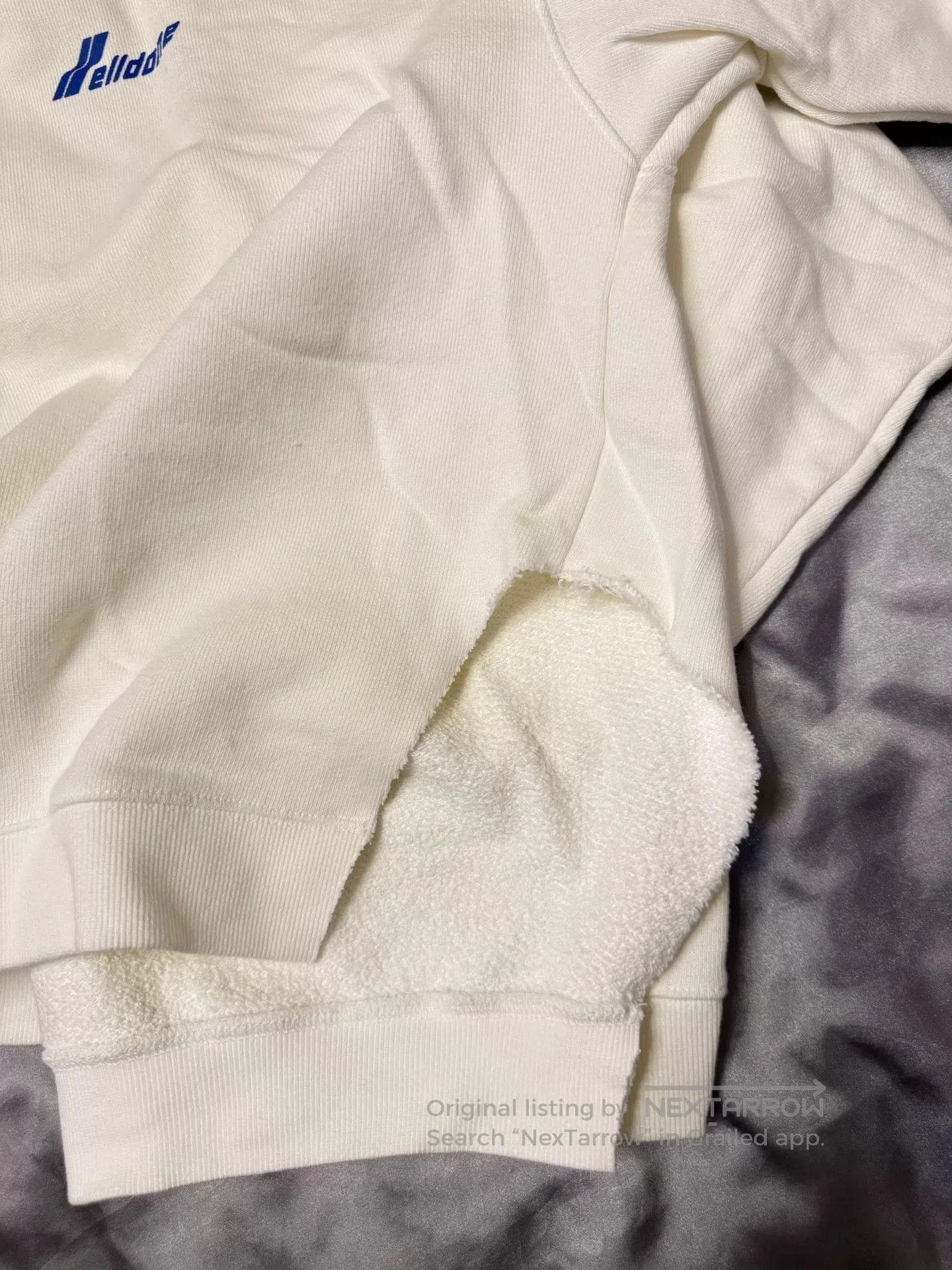 WE11DONE welldone oversized white hoodie for women. Size L / US 10 / IT 46 - 8 Thumbnail