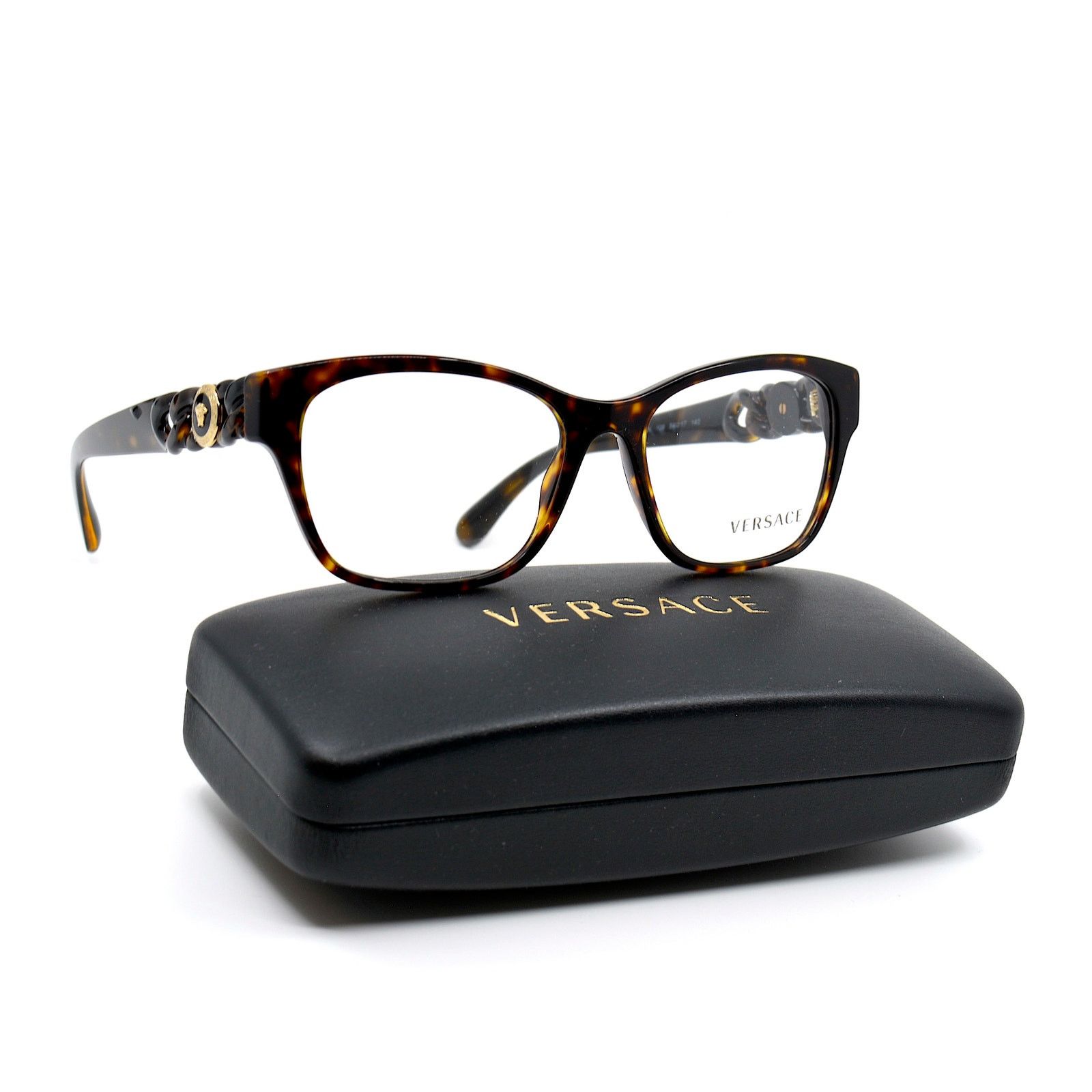 Versace NEW VERSACE VE3306 108 HAVANA AUTHENTIC EYEGLASSES FRAME Size ONE SIZE - 1 Thumbnail