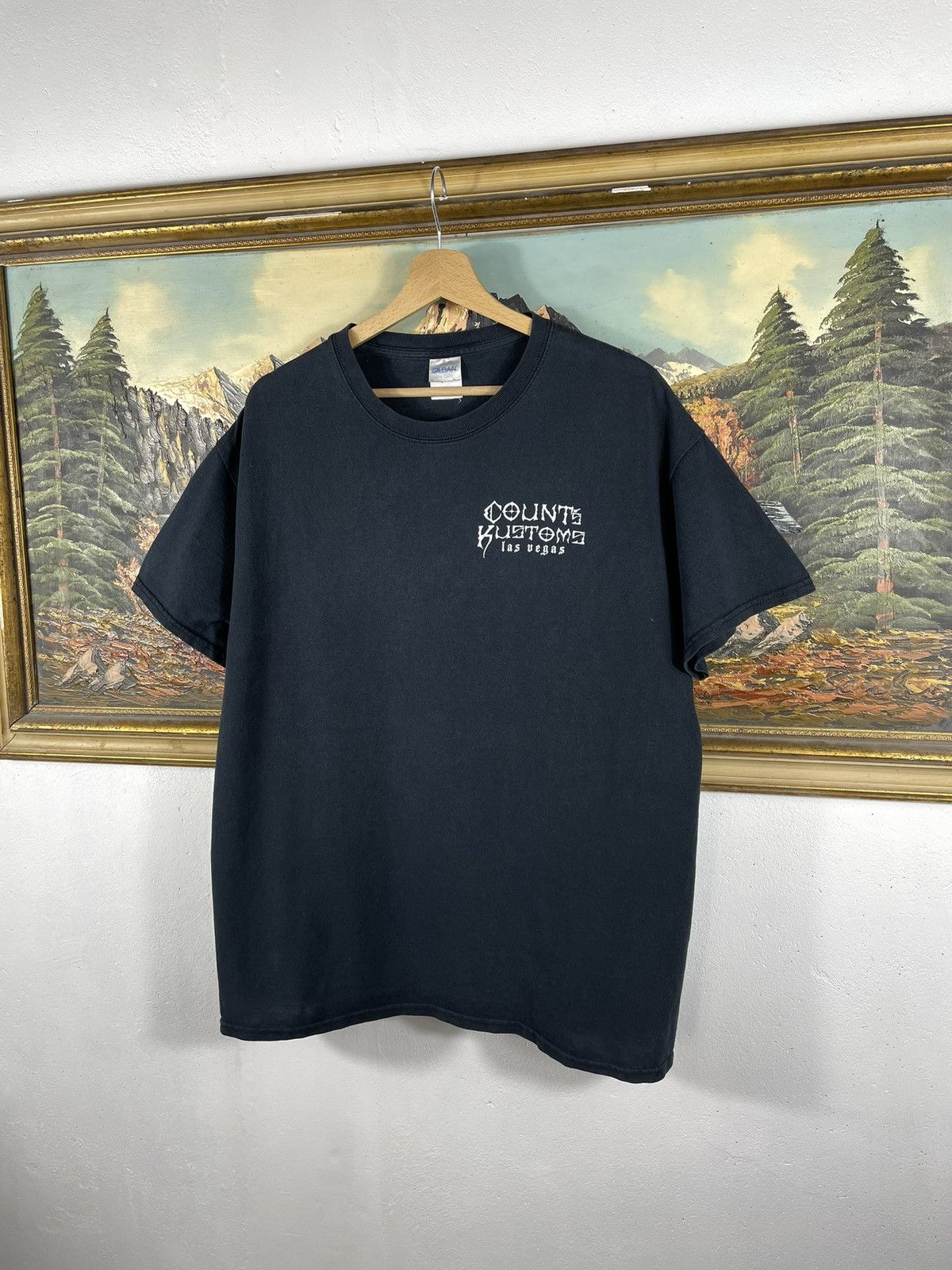 Affliction Black Vintage Retro Y2k Cross Tribal T shirt Baggy Opium Size US L / EU 52-54 / 3 - 5 Thumbnail