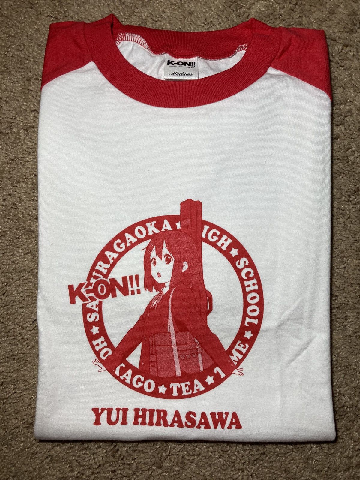 Anime 2010 K-On! Anime Red Raglan Yui Hirasawa Manga Cosplay 2010s Size US M / EU 48-50 / 2 - 1 Thumbnail