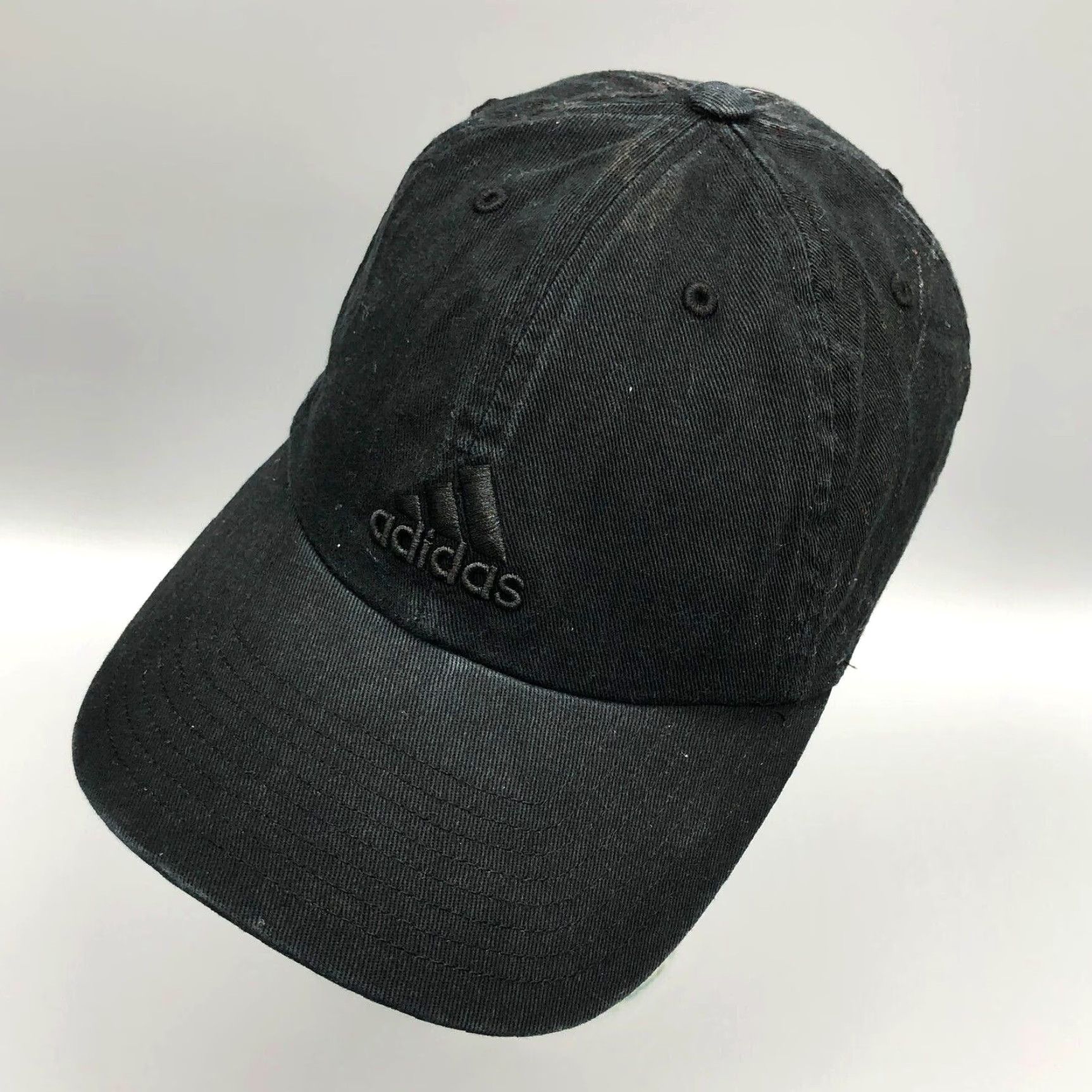 Adidas ADIDAS Baseball Hat Cap Adjustable Twill Black Logo Dad Strap Back - Men’s Adult One Size, Black, Lightweight, Breathable, Casual Sport Baseball Cap Size ONE SIZE - 3 Thumbnail