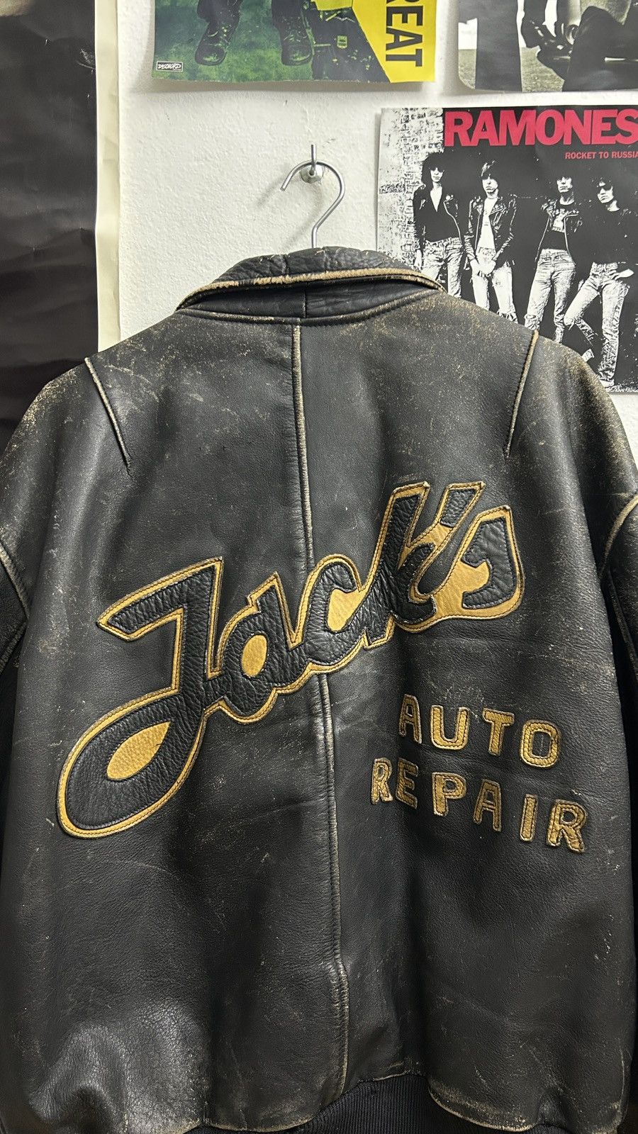 Diesel RARE Diesel Vintage Leather Jacket Biker Lines 80s 90s Size US L / EU 52-54 / 3 - 11 Thumbnail