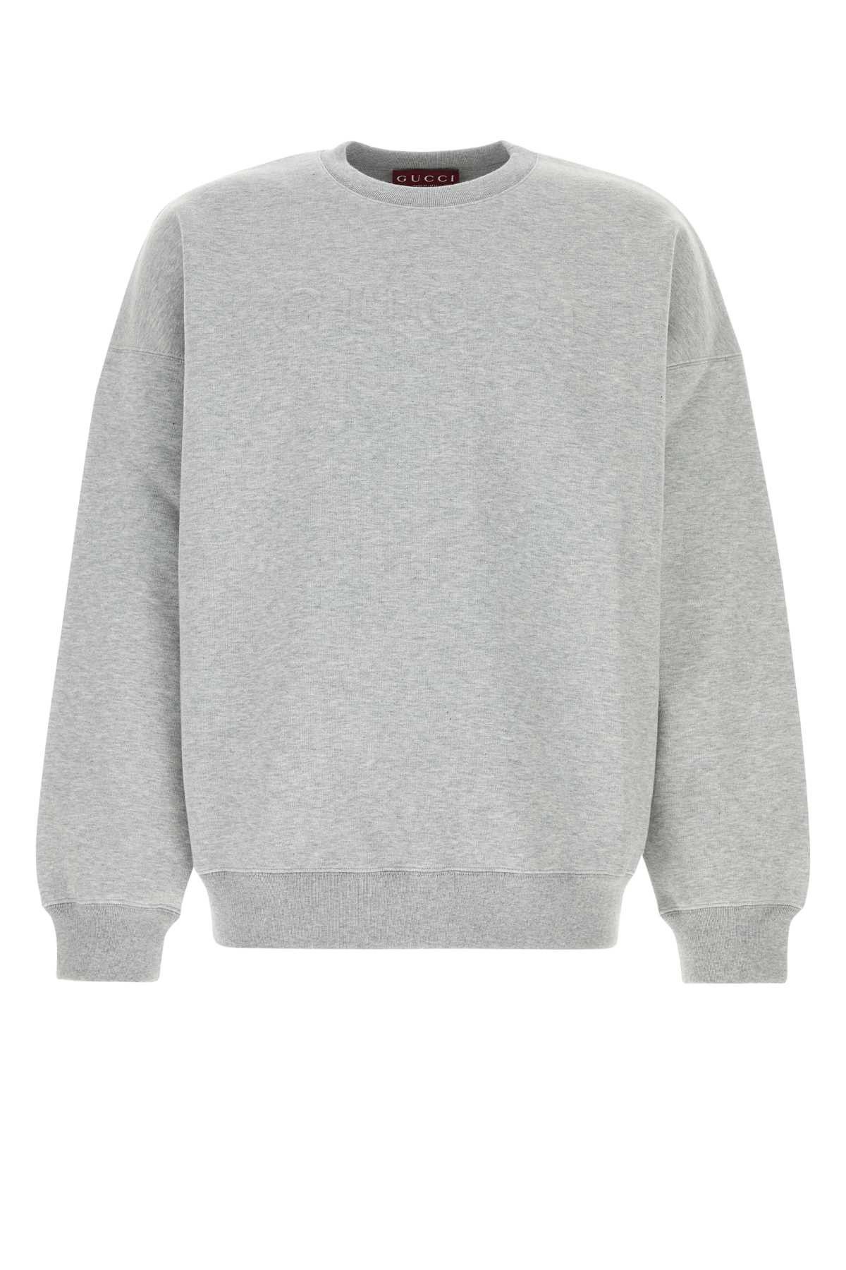 Gucci Grey Cotton Blend Oversize Sweatshirt Size US M / EU 48-50 / 2 - 1 Thumbnail