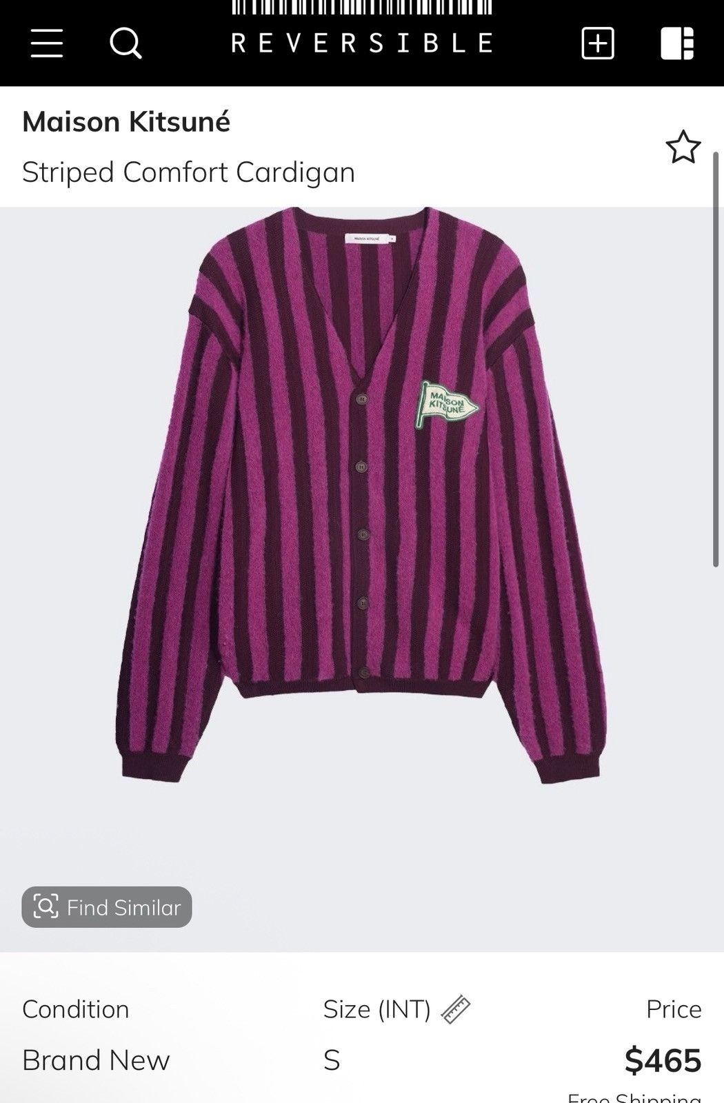 Maison Kitsune Maison kitsune striped comfort cardigan Size US M / EU 48-50 / 2 - 8 Thumbnail