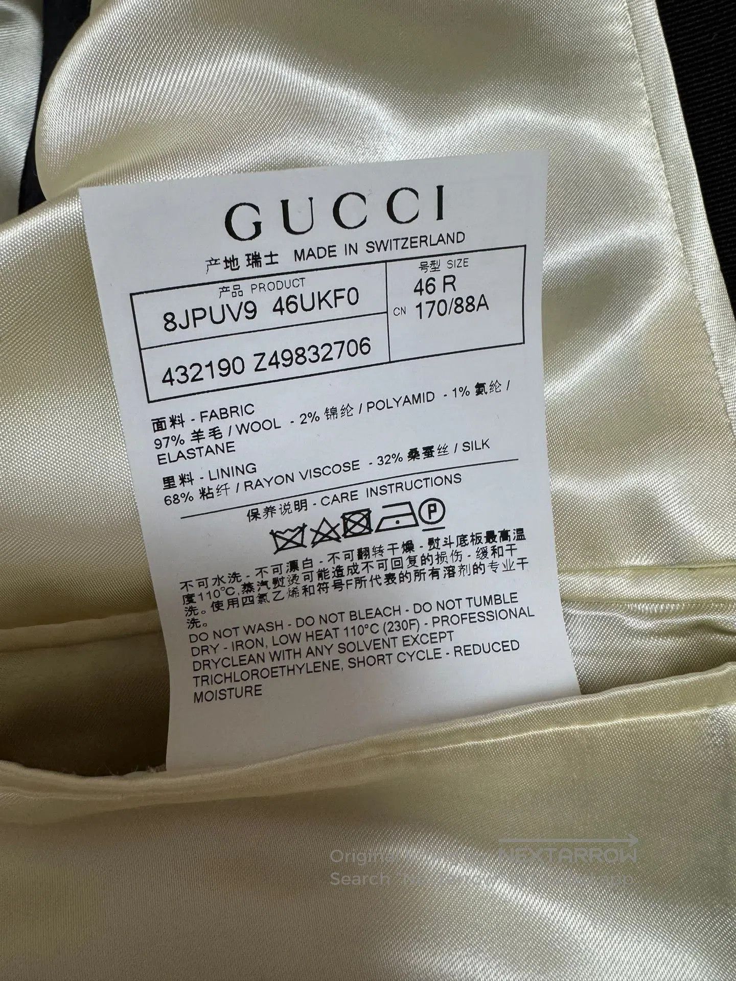 Gucci Guicci Runway style wool coat with slogan and bee print sh Size L / US 10 / IT 46 - 3 Thumbnail