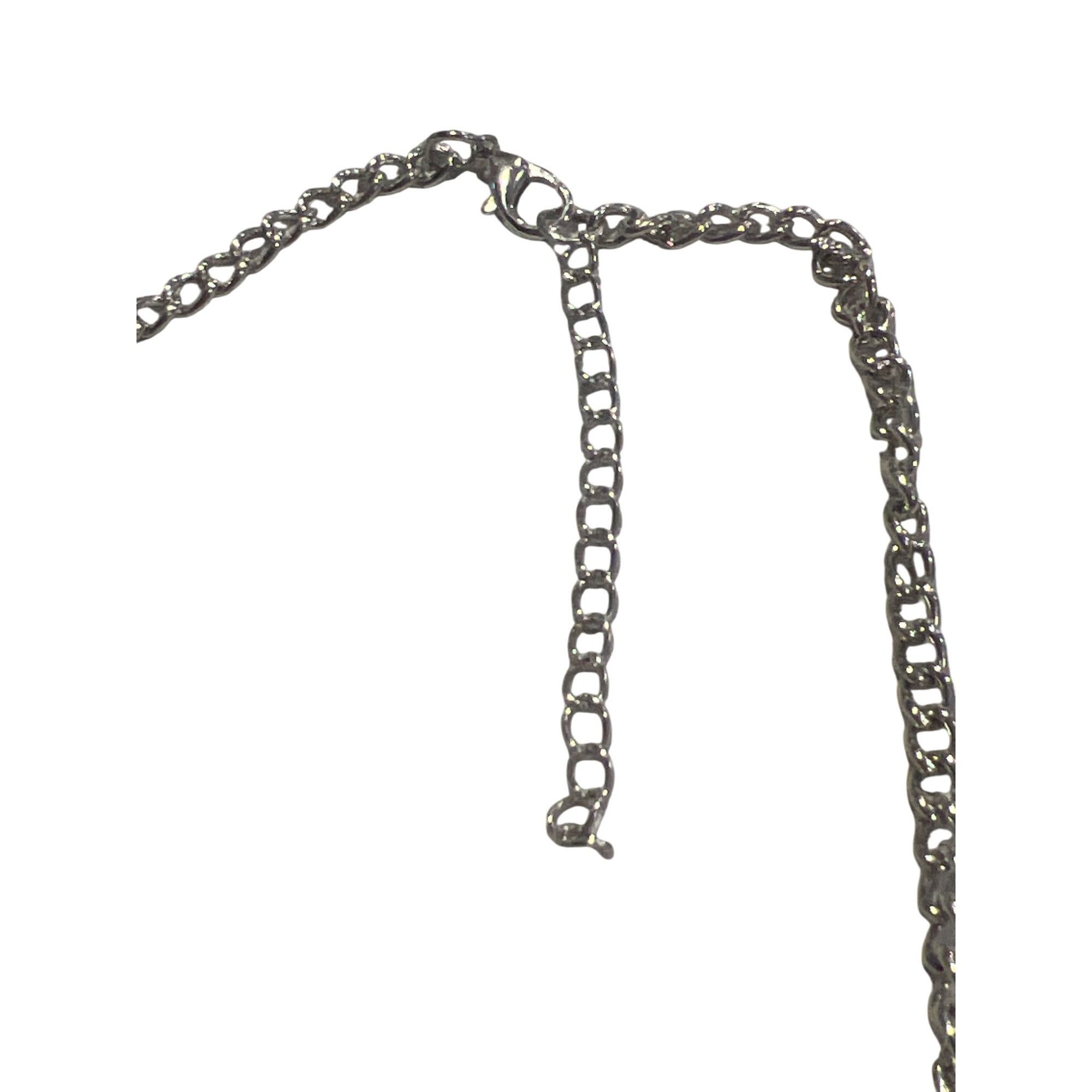 Other Silver Tone Articulated Faux Pearl Rhinestone Collar Necklac Size ONE SIZE - 4 Thumbnail