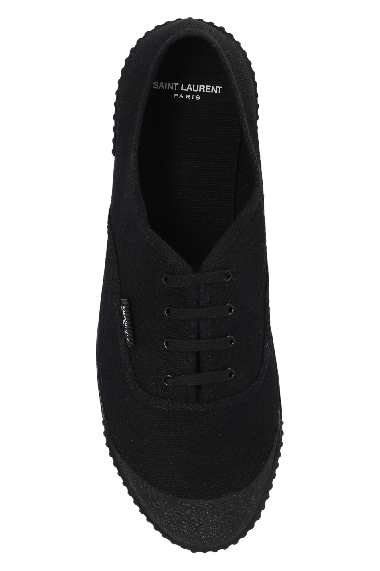 Saint Laurent Paris o1la1rc1a0526 776199 Wes Low-Top Sneakers in Canvas in Black Size US 9 / EU 42 - 6 Thumbnail