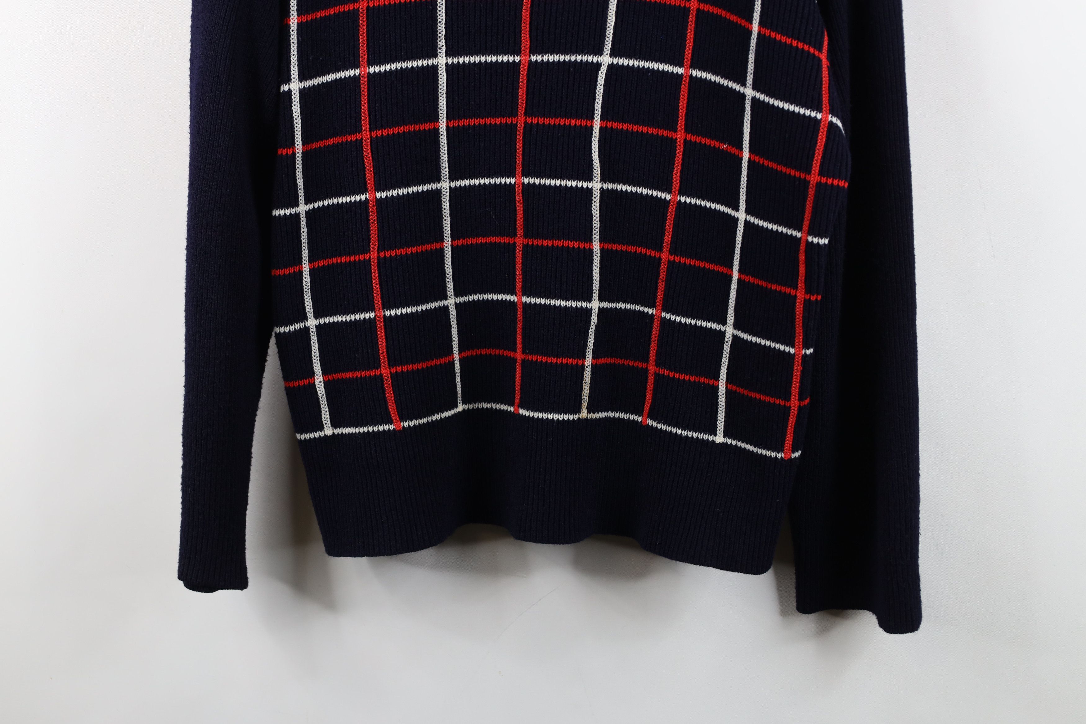 Vintage Vintage 70s Streetwear Ribbed Knit Boxy Fit Sweater Plaid Size US L / EU 52-54 / 3 - 3 Thumbnail