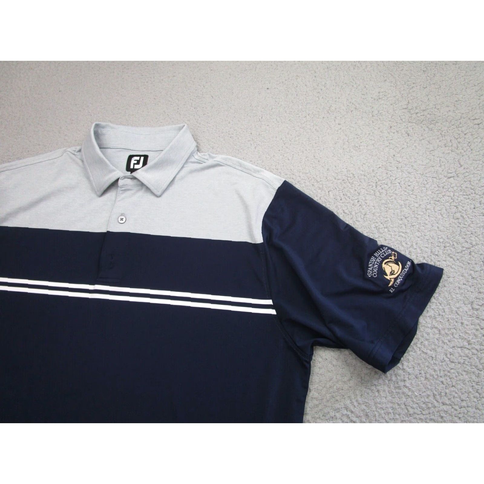Footjoy FootJoy Polo Shirt Sport Golf FootJoy Men Casual Travel Workwear Blue XL Shirt Polo Size US XL / EU 56 / 4 - 3 Thumbnail