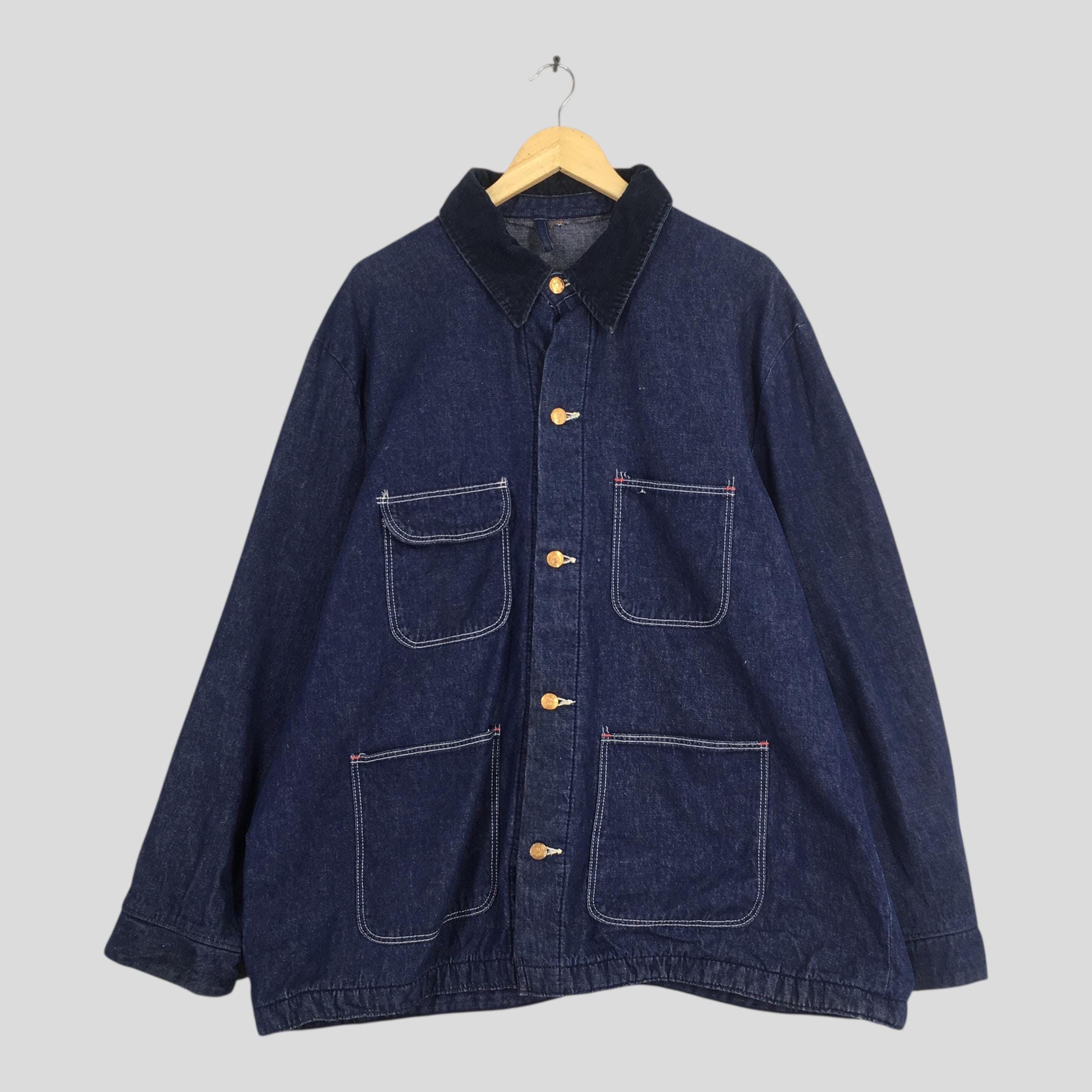 Wrangler 1970s Wrangler Sanforize Blue Chore Denim Jacket XLarge Size US XL / EU 56 / 4 - 1 Thumbnail
