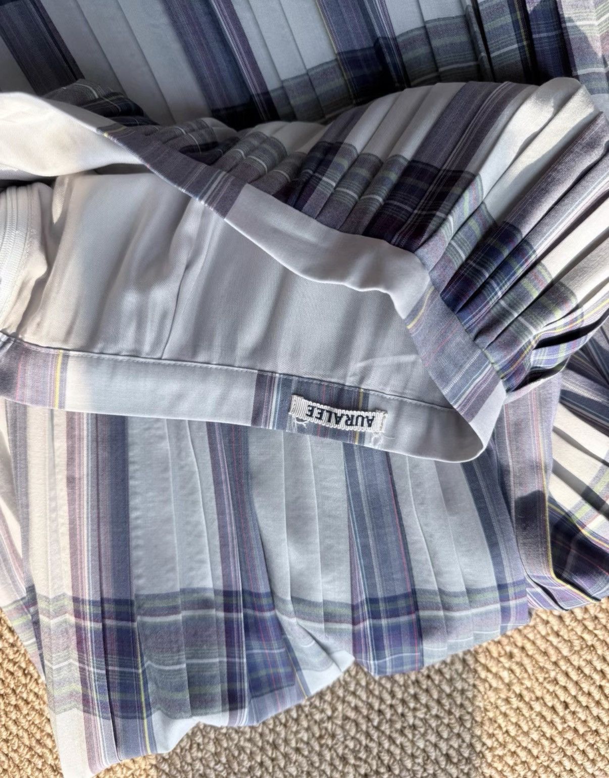 Auralee AURALEE Plaid Wool Pleated Skirt K23 Size 26" / US 2 / IT 38 - 6 Thumbnail