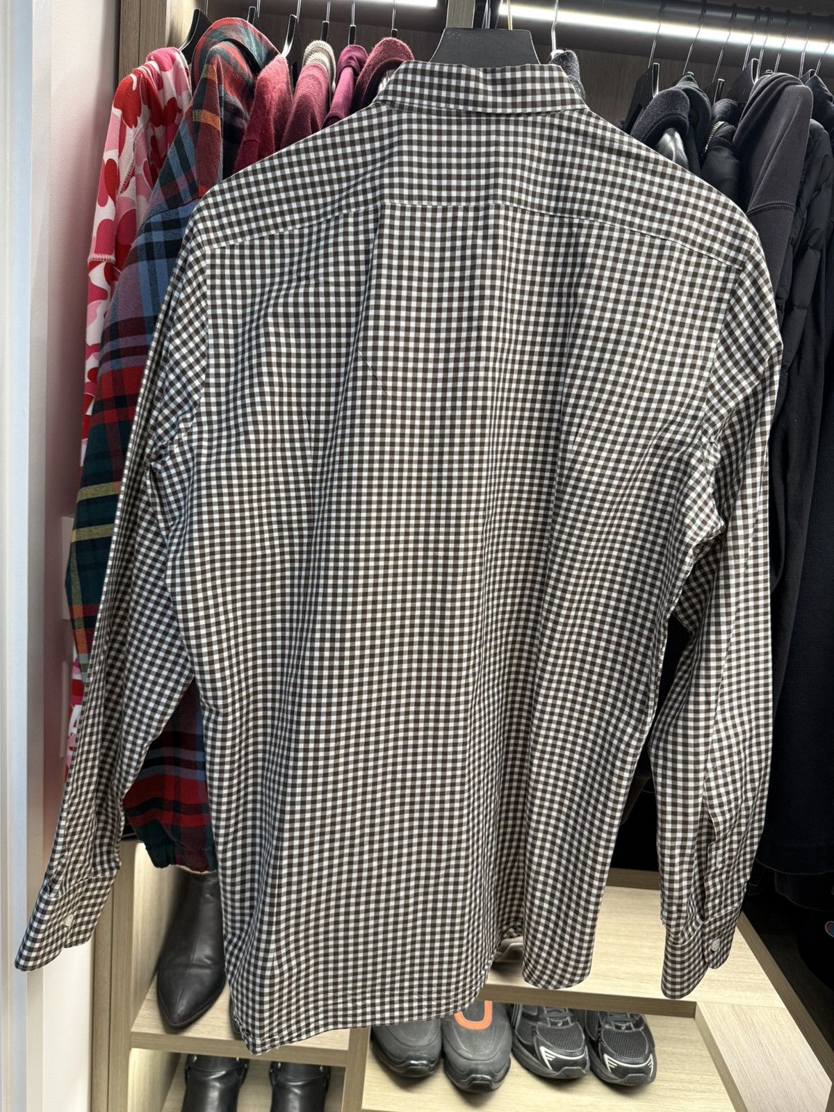 Loro Piana Loro Piana Brown Gingham Button Down Size US XL / EU 56 / 4 - 4 Thumbnail