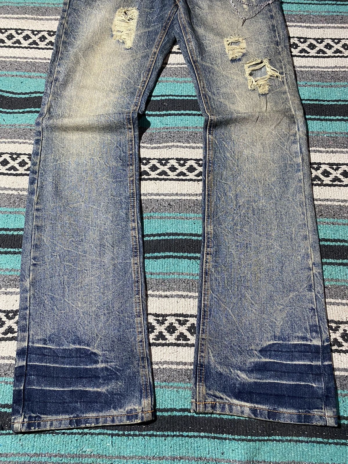 Kapital 2000s Lowbox - Distressed Claw Denim Pants Size US 31 - 4 Thumbnail