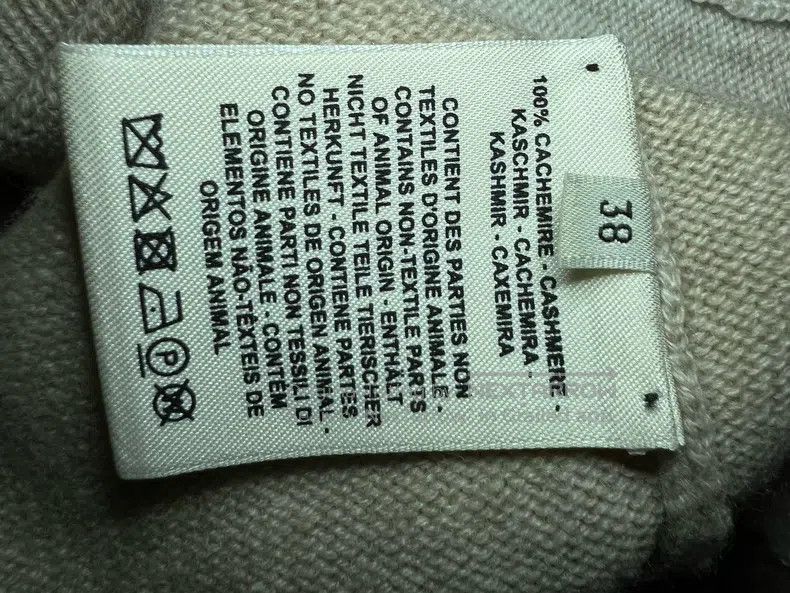 Hermes Hermes Women's Cashmere Sweater with Khaki Brown Patchwork Size XS / US 0-2 / IT 36-38 - 4 Thumbnail