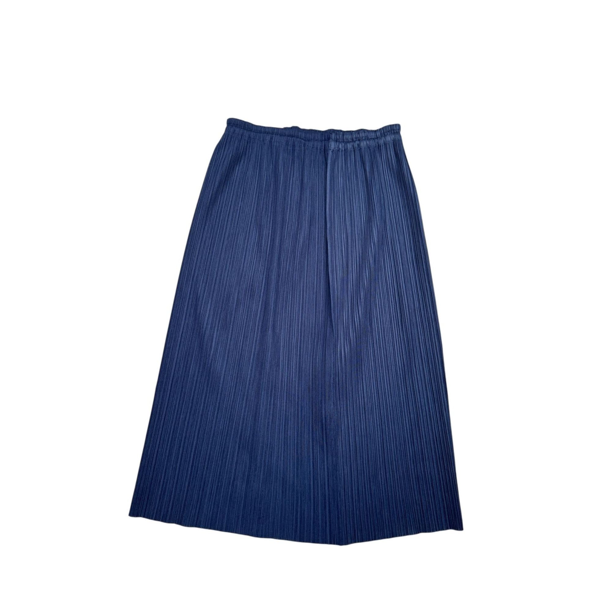 Issey Miyake Navy Pleats Please Skirt Size 30" / US 8 / IT 44 - 3 Thumbnail