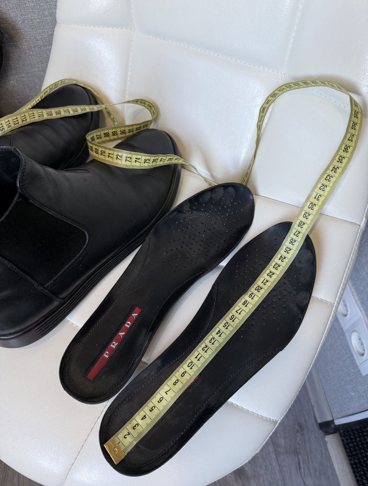 Prada Prada Black Leather Chelsea Boots Ankle Elastic Panel Shoes Size US 8.5 / EU 41-42 - 24 Thumbnail