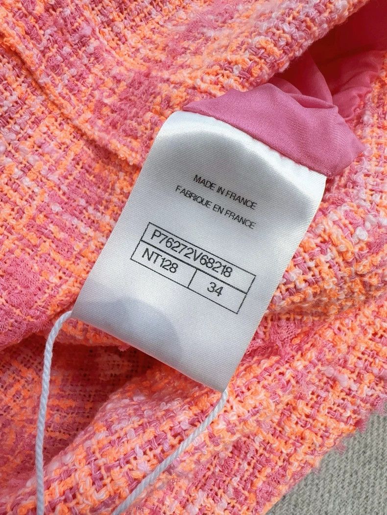 Chanel Chanel 24C early spring series peach pink fine flash plaid Size XXS / US 00 / IT 34 - 6 Thumbnail