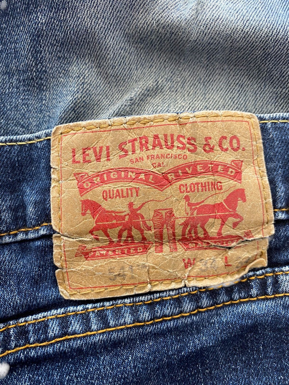 Levi's Vintage Levi’s 541 Acid Dark Faded Wash Style Ripped Jeans Size US 34 / EU 50 - 10 Thumbnail