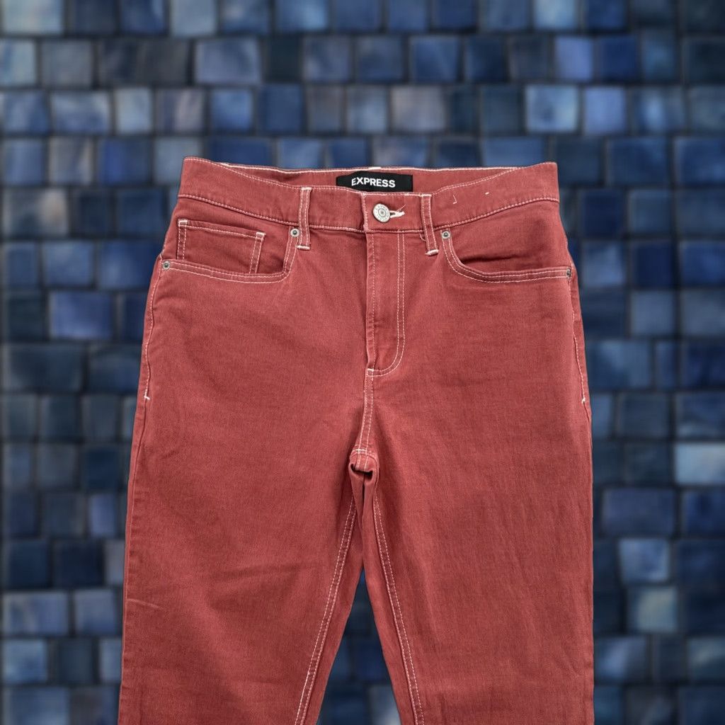 Express Express Women's Stretch High Rise Ankle Legging Jeans 6R Burnt Orange Denim Size 28" / US 6 / IT 42 - 1 Thumbnail