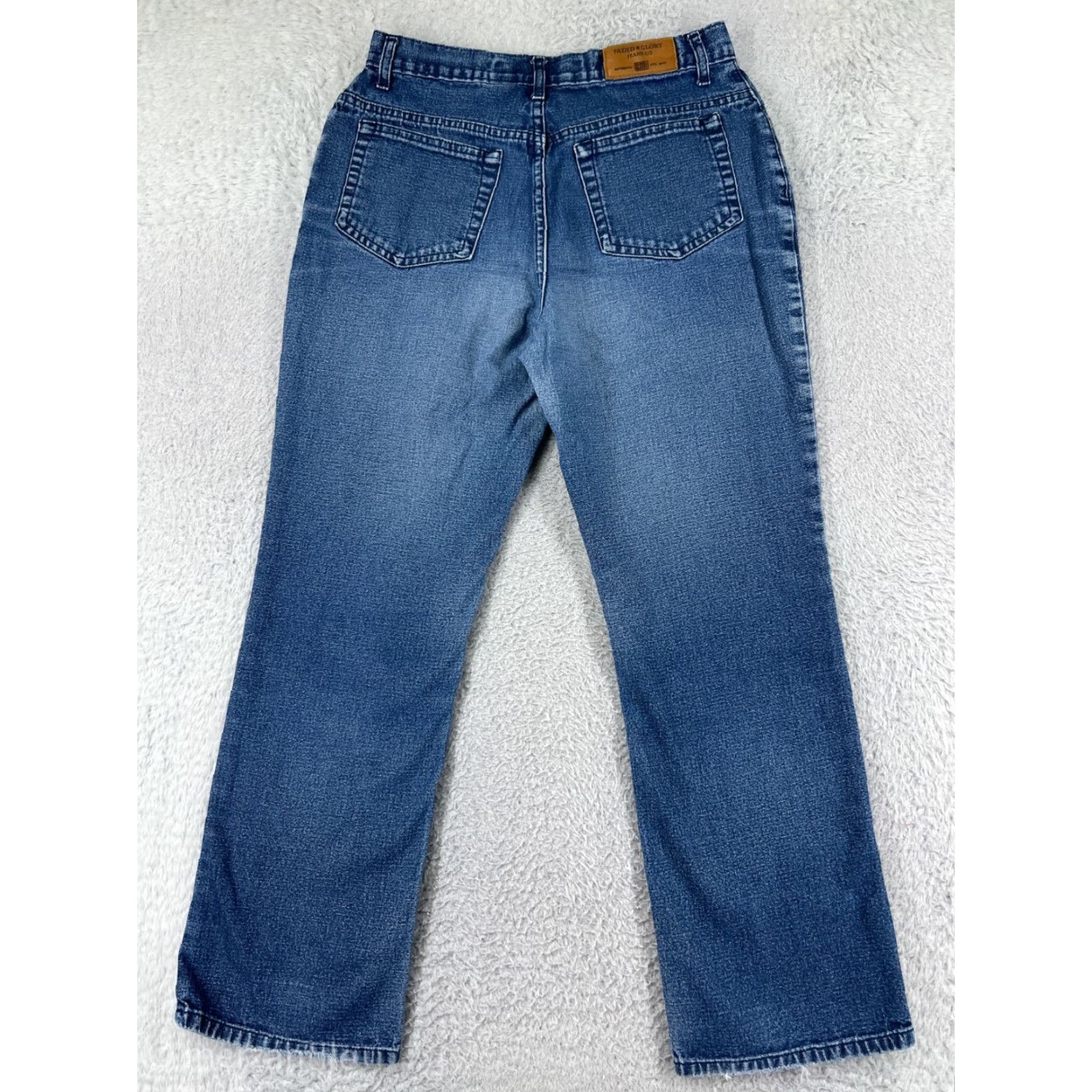 Faded Glory Faded Glory Jeans Womens 10 Denim Blue Bootcut Stretch Regular 5-Pocket Inseam 27.5" Cotton Blend Size 32" / US 10 / IT 46 - 2 Thumbnail