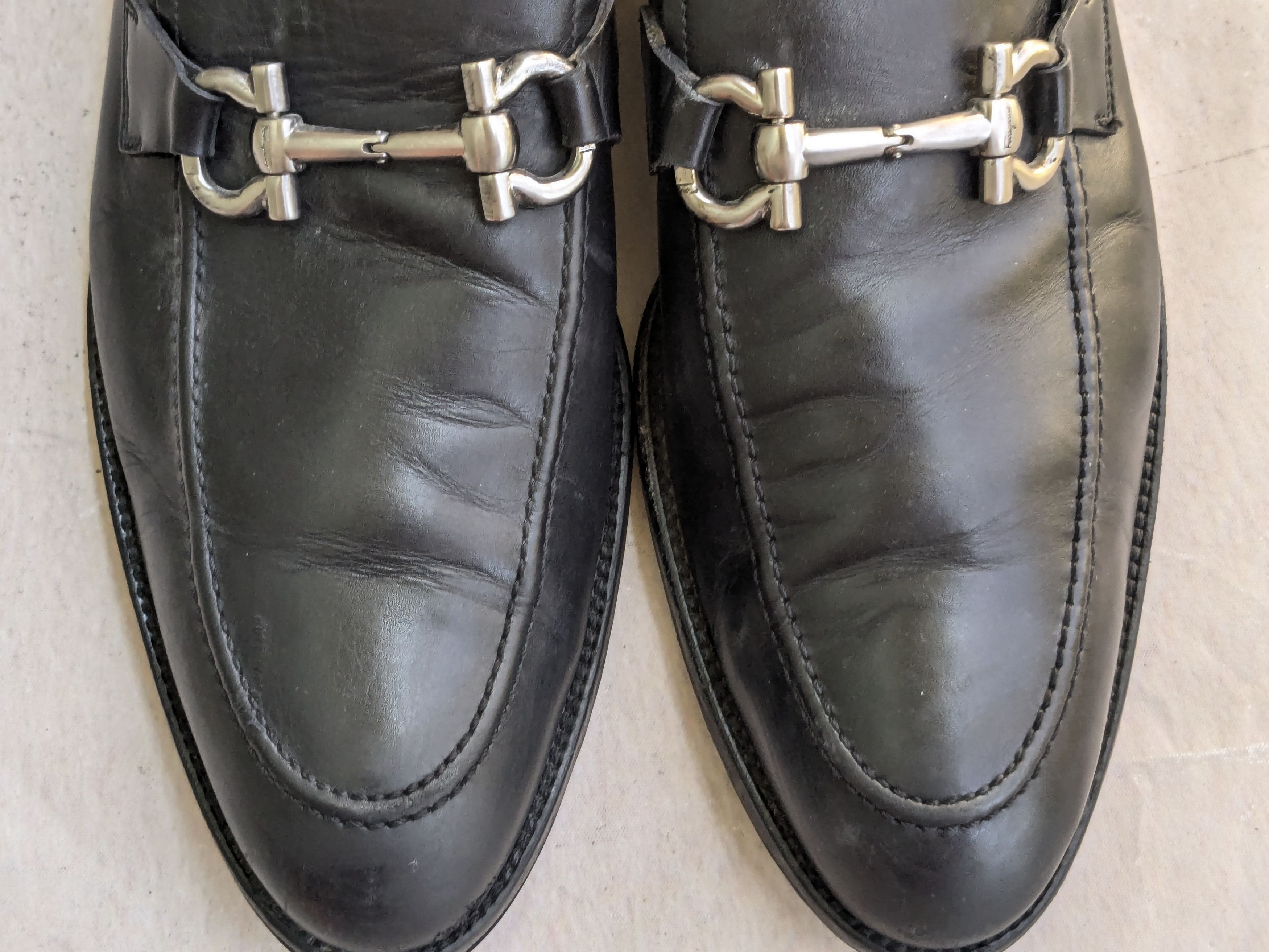 Salvatore Ferragamo × Vintage Salvatore Ferragamo Horsebit Loafers Black 14 D Snaffle Bit Size US 14 / EU 47 - 3 Thumbnail