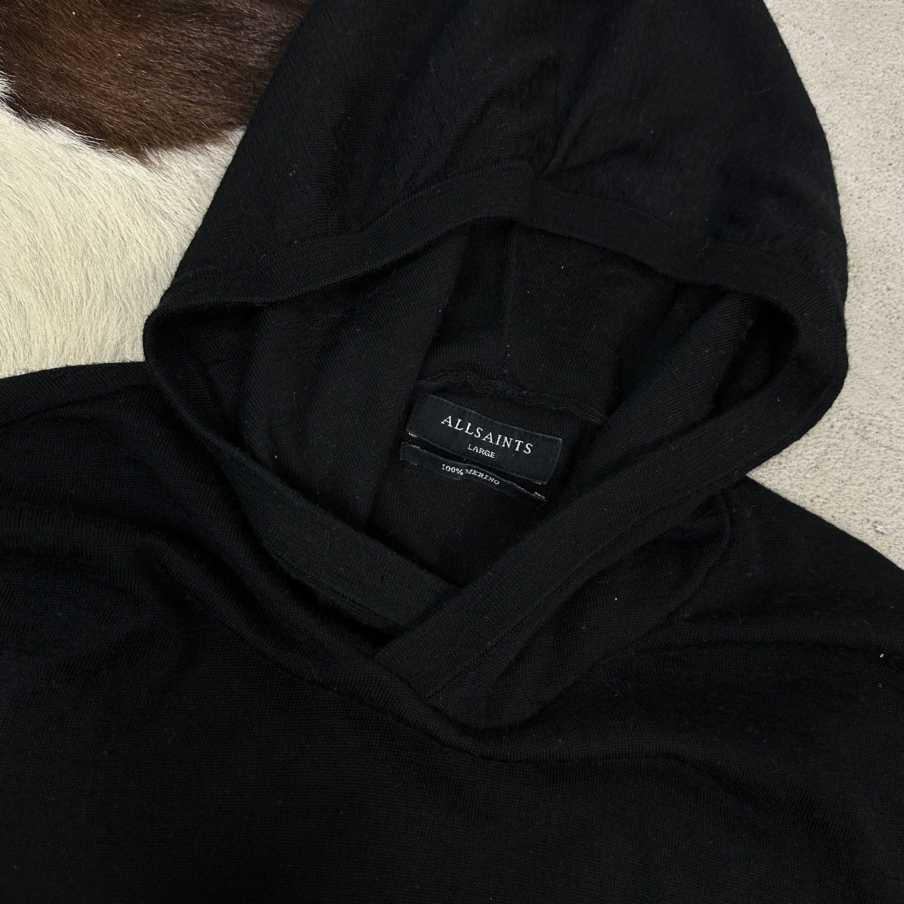 Allsaints × Vintage Vintage streetwear allsaints woolen hoodie sweater Size US L / EU 52-54 / 3 - 5 Thumbnail