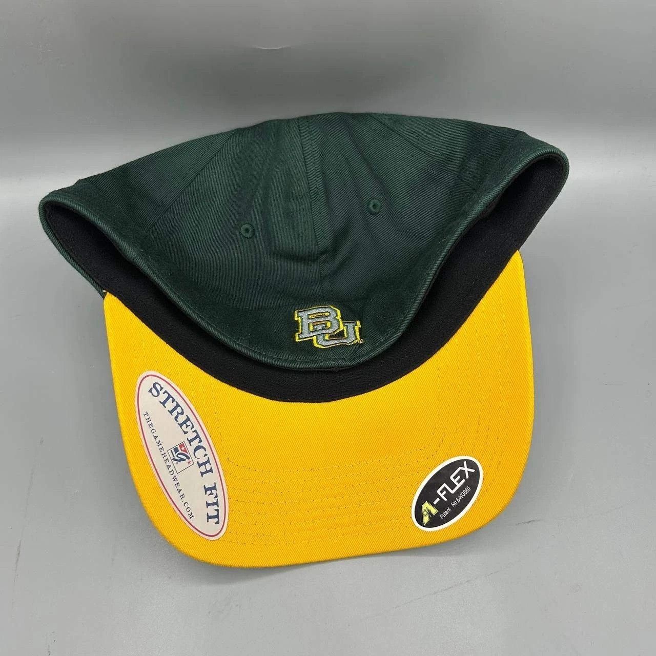 The Game Baylor Bears Hat Men M-L Green Yellow NCAA Stretch Fitted Size ONE SIZE - 4 Thumbnail