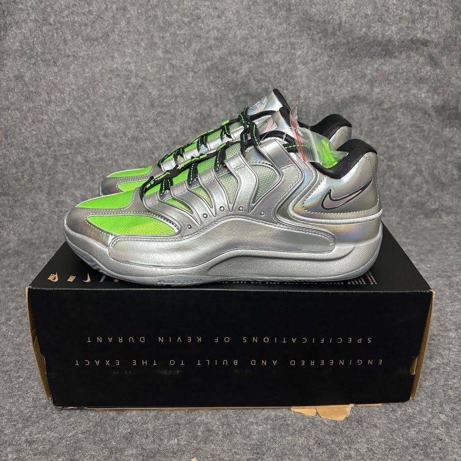 Nike Nike KD18 EYBL Metallic Silver Neon Basketball Shoes Men 8.5 Size US 8.5 / EU 41-42 - 5 Thumbnail