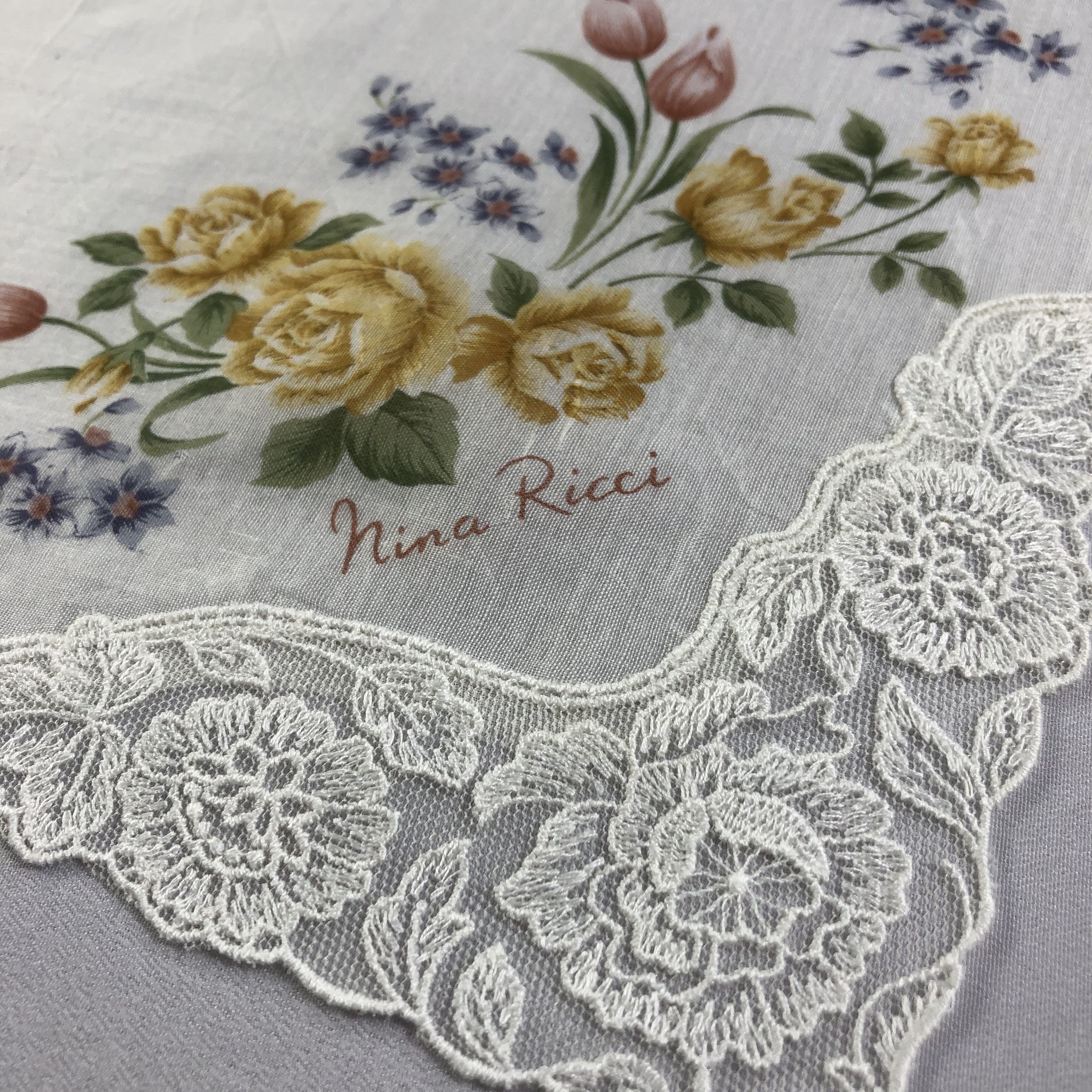 Nina Ricci Nina Ricci Laces Handkerchief Neckerchief Bandana H1572 Size ONE SIZE - 4 Thumbnail