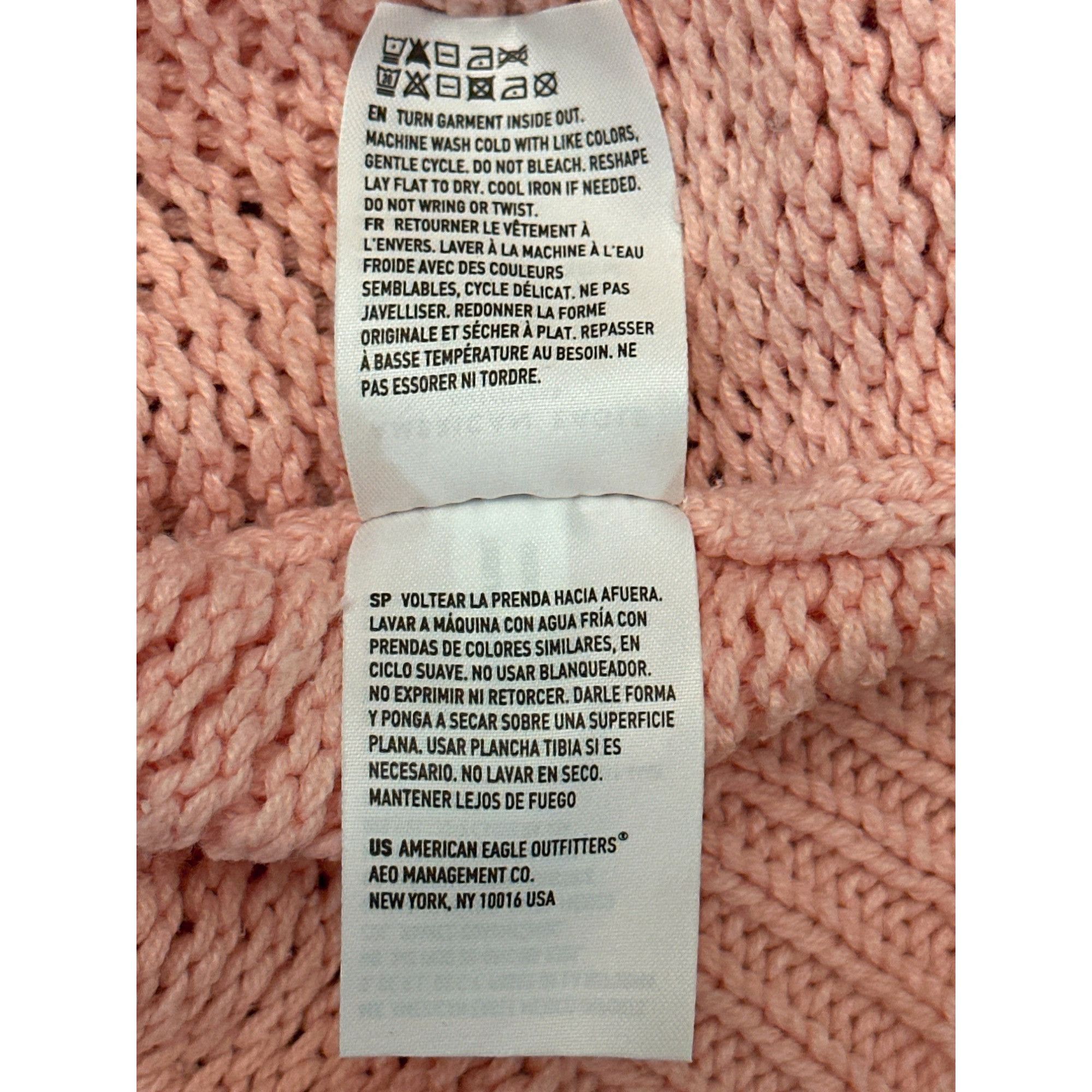American Eagle Outfitters American Eagle Striped Knit Long Sleeve Sweater Pink Brown C Size S / US 4 / IT 40 - 7 Thumbnail