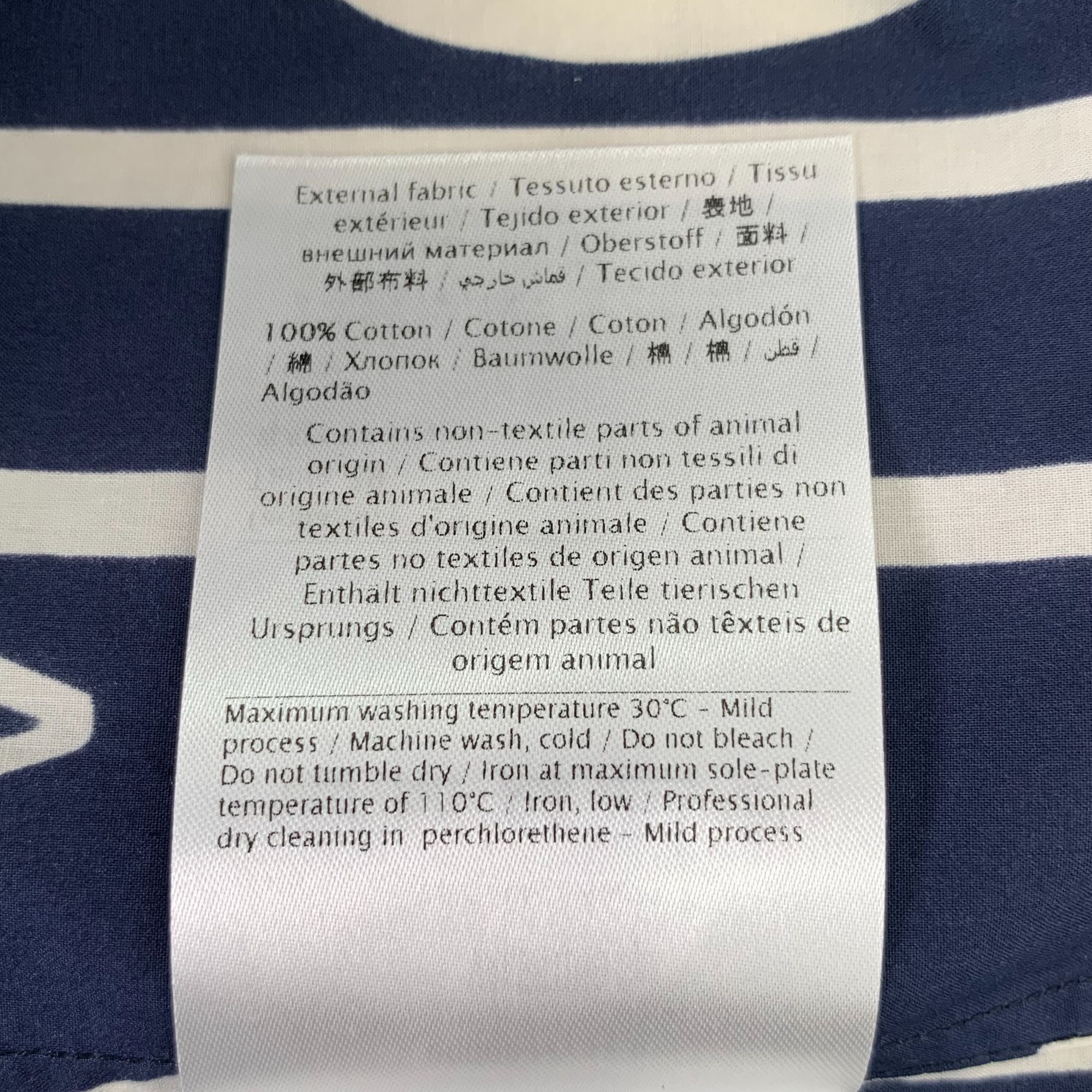 Valentino Valentino Navy & White Logo Print Cotton Shirt Size 15.5 Size US XXS / EU 40 - 7 Thumbnail