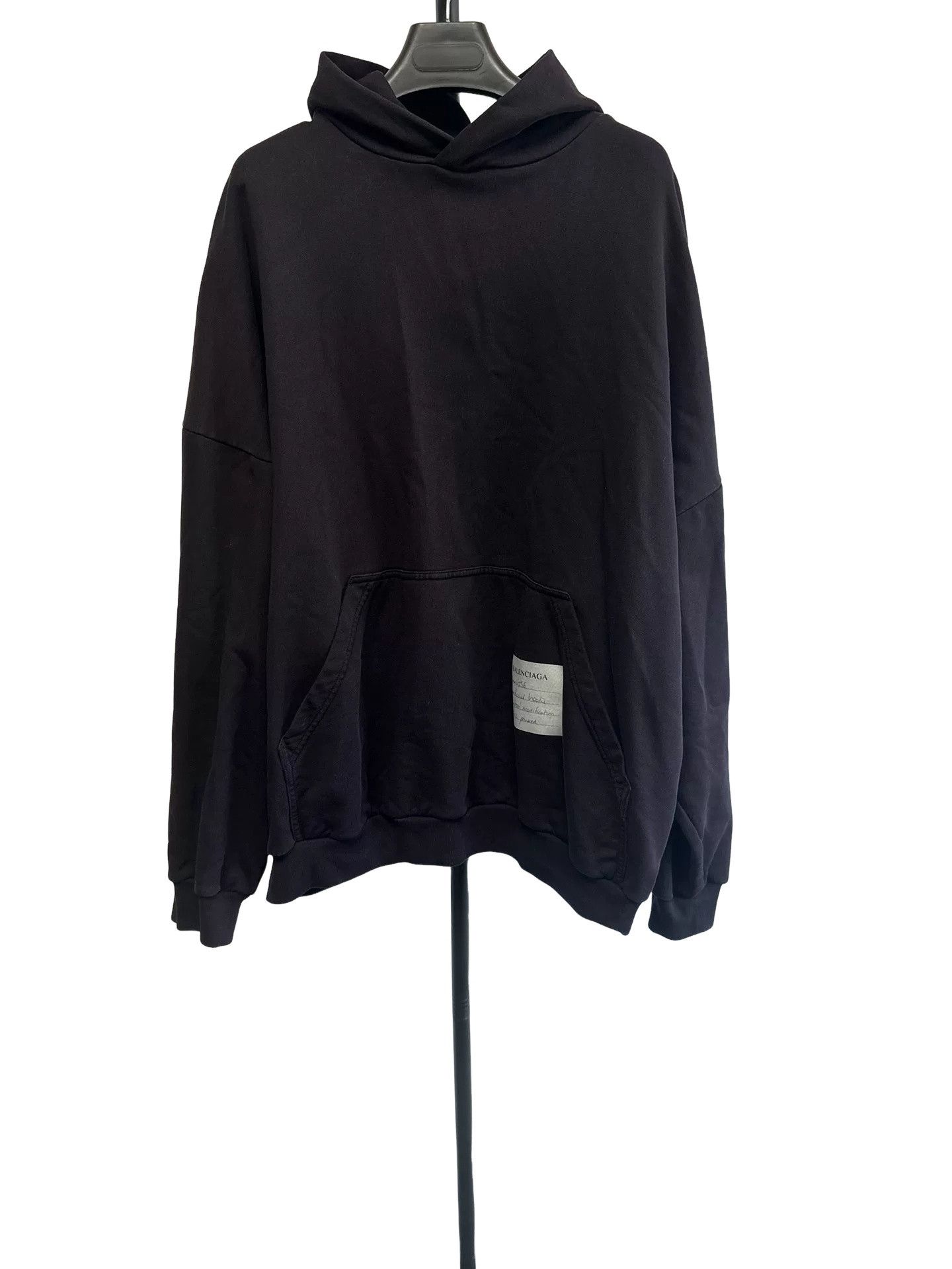 Balenciaga Balenciaga Black Round Hoodie Size 2 Size US M / EU 48-50 / 2 - 1 Thumbnail