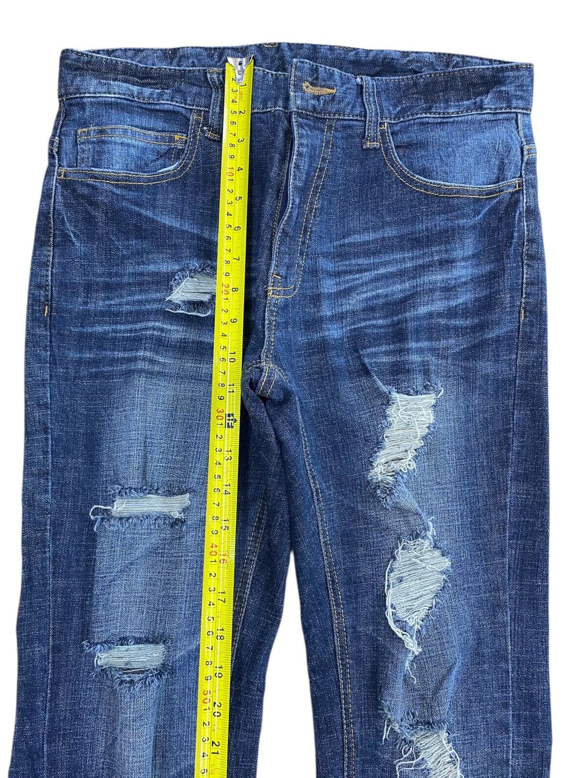 Japanese Brand Japanese Brand Whiskers Distressed Style Flare Jeans Size US 32 / EU 48 - 6 Thumbnail